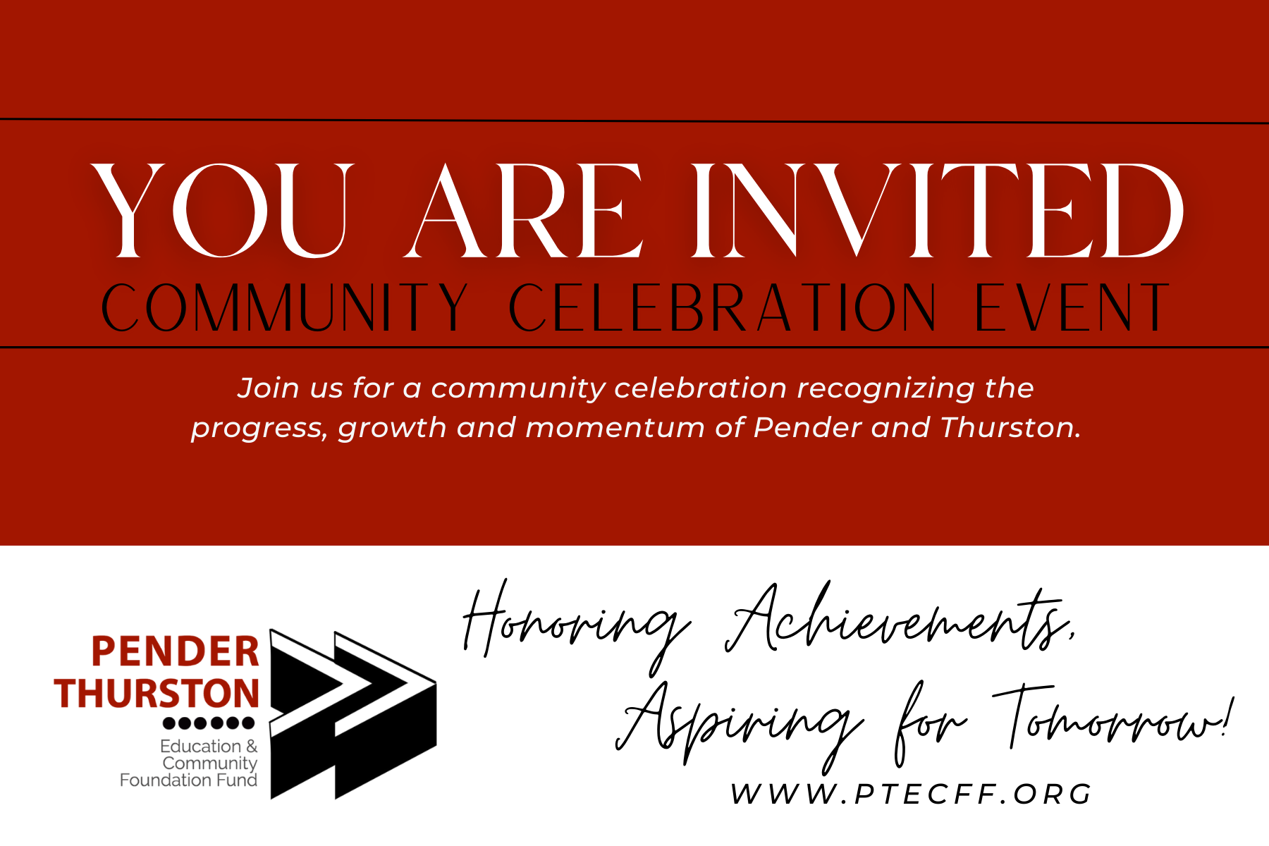 Join us - Community Celebration Event Set for March 1