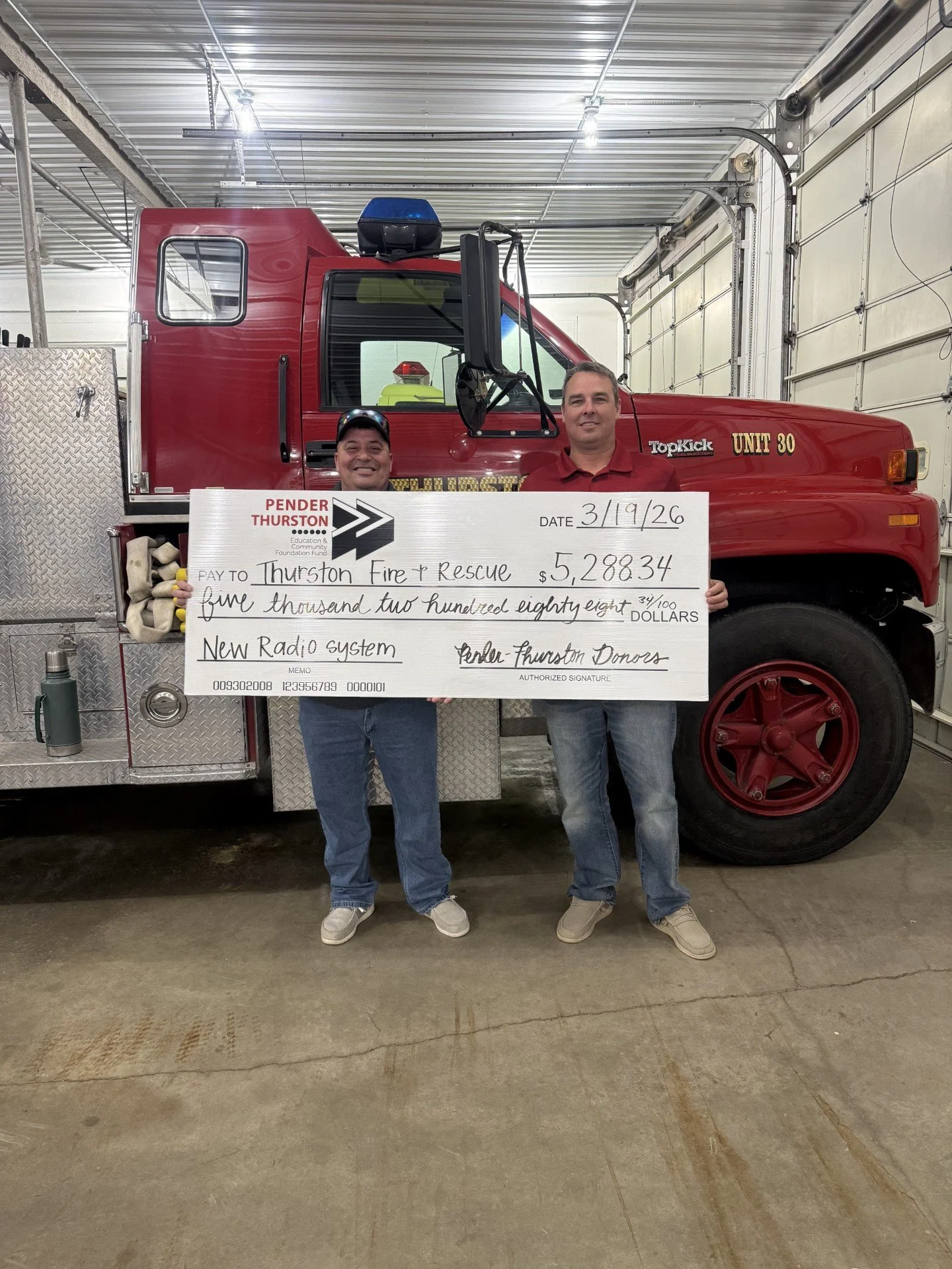PTECFF Awards Grant to Thurston Fire &amp; Rescue for Radio Upgrades