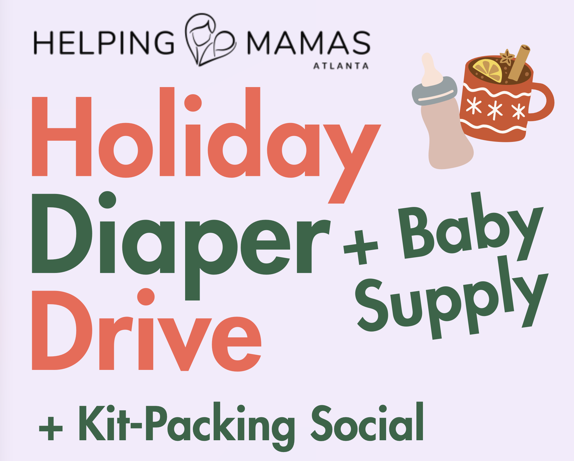 Holiday Diaper Drive + Kit-Packing Social