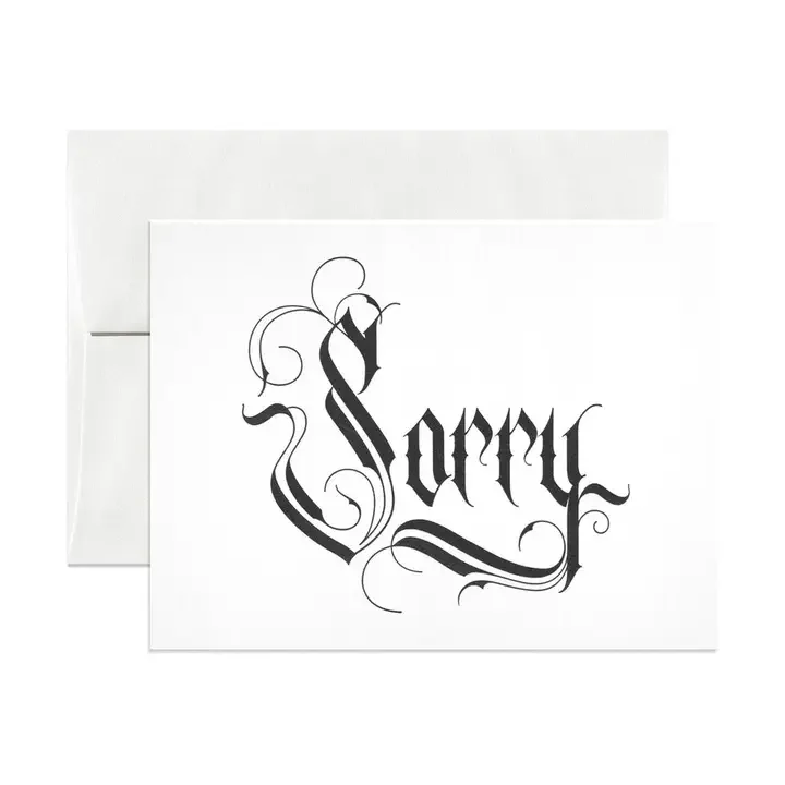 Sorry greeting card