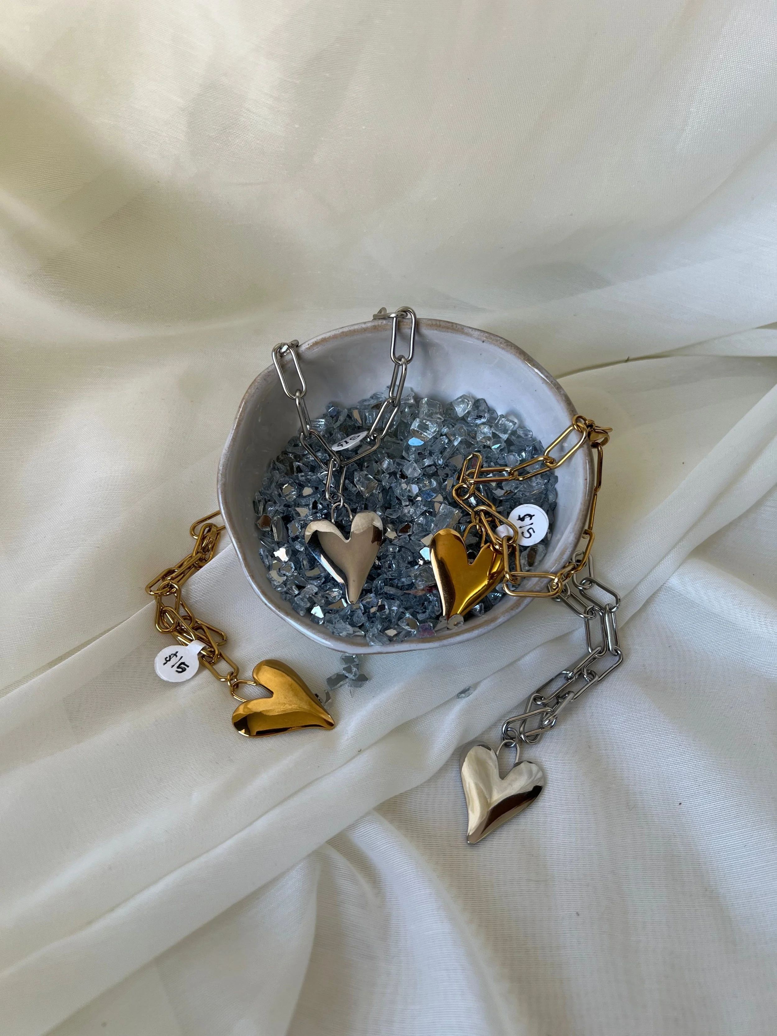 chain heart bracelet