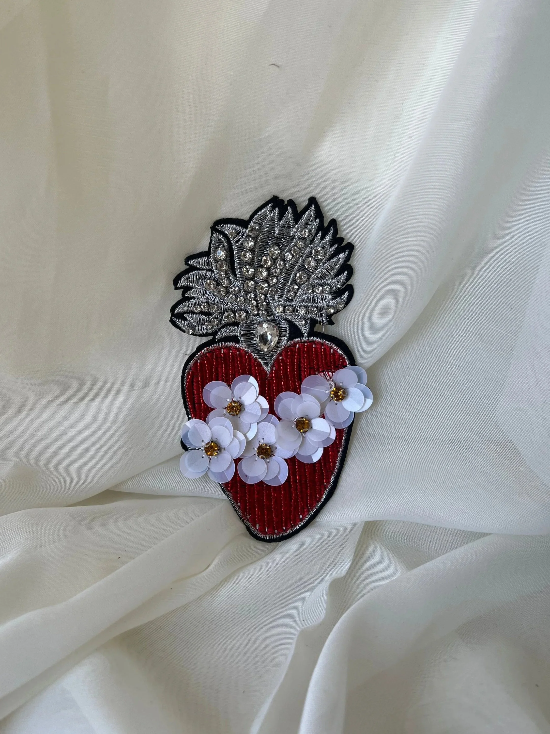 sequin heart patch