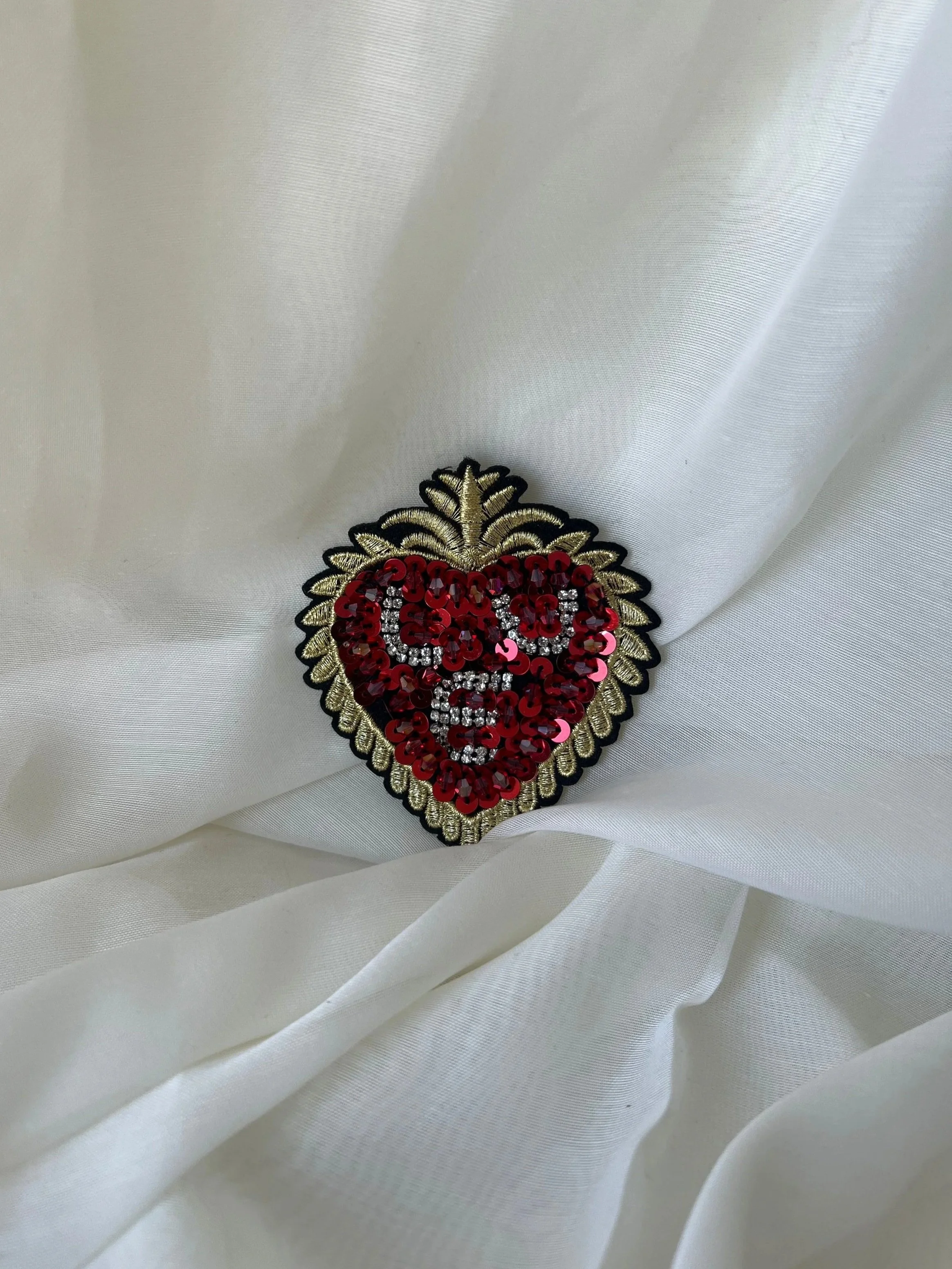 sequin heart patch