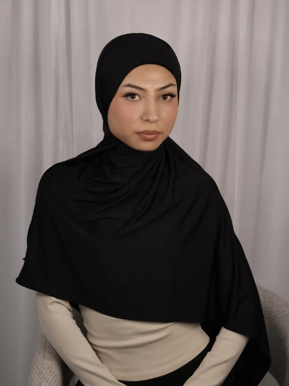Liquid Jersey Hijab - Black