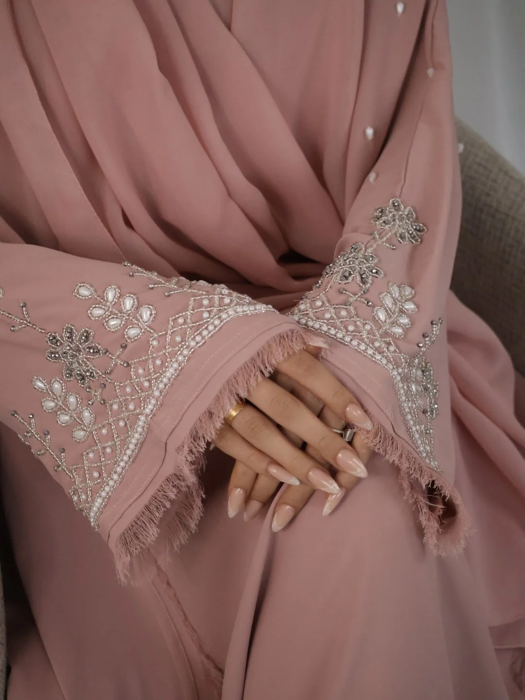 Alina Abaya Set - Pink