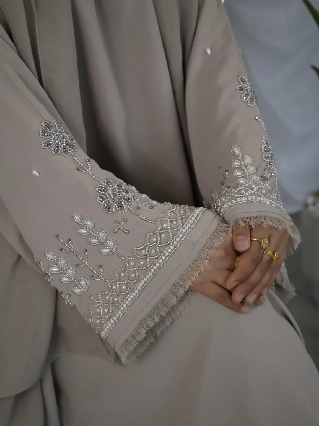 Alina Abaya Set - Nude
