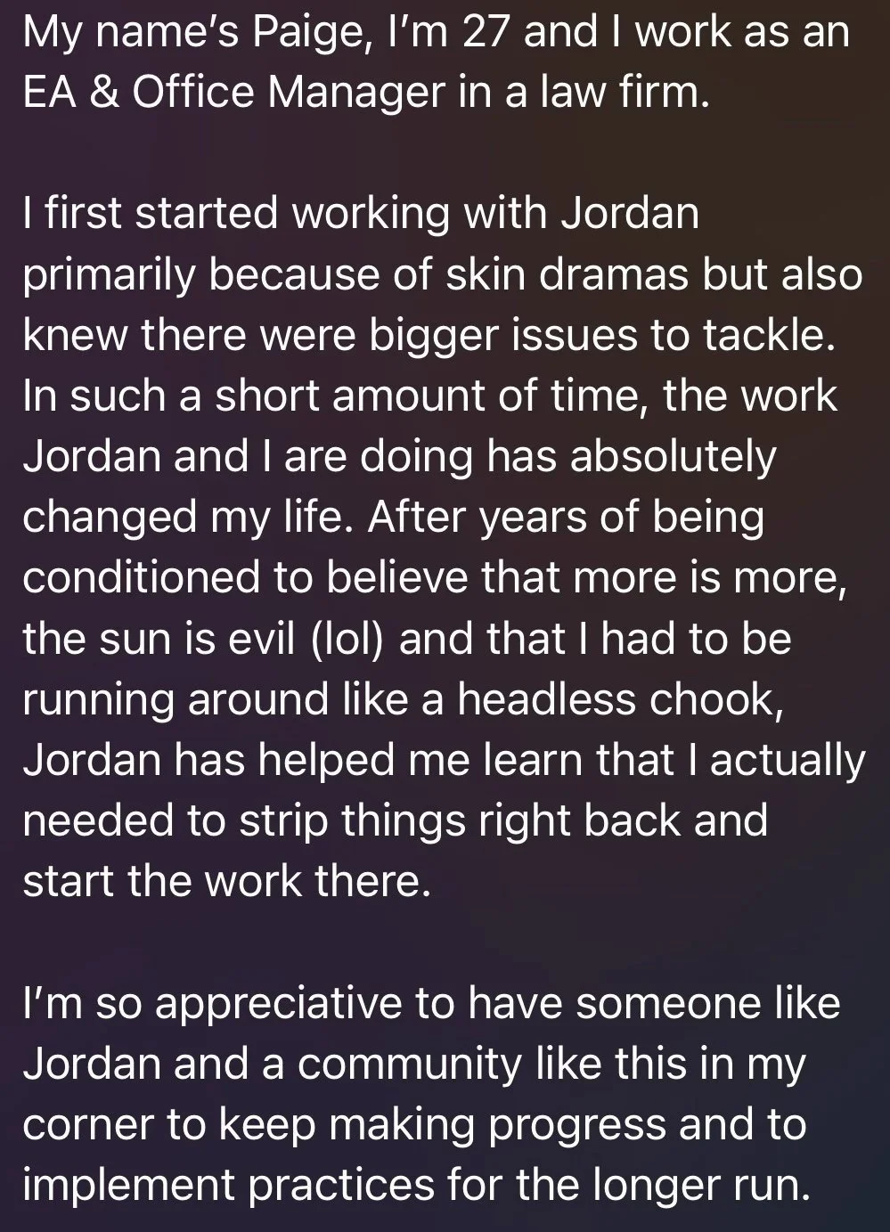 Paige - Reconnecting to her true self