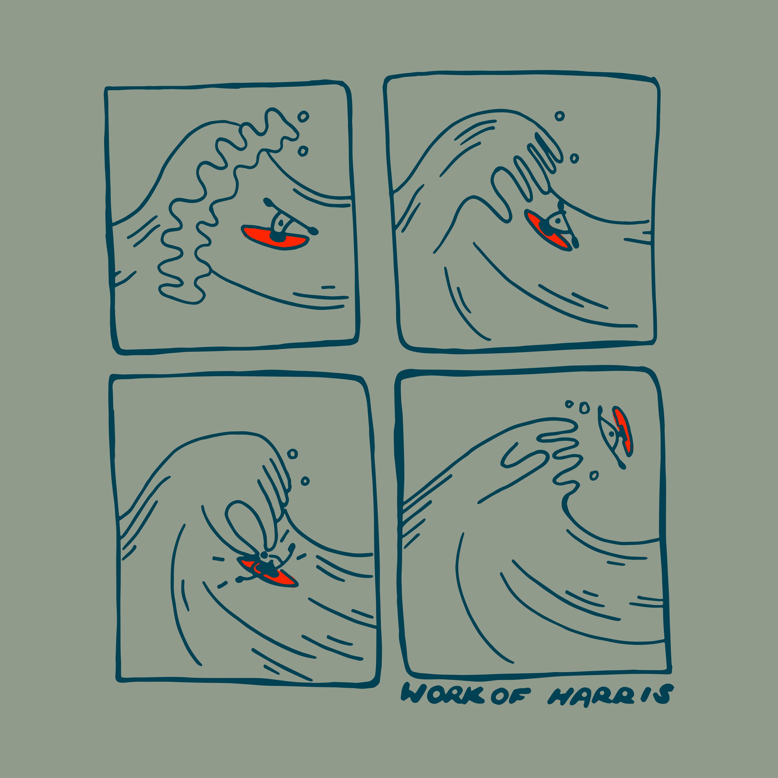 Kayak Comic Strip Tee