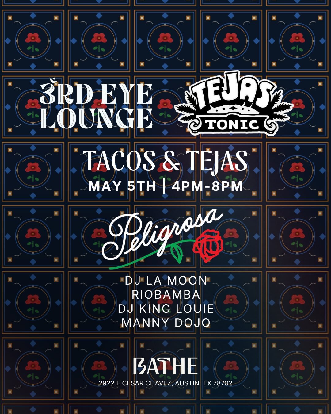 @_peligrosa crew and @drinktejastonic taking over @batheaustin for cinco de mayo. Pre sales at  4pm-8pm