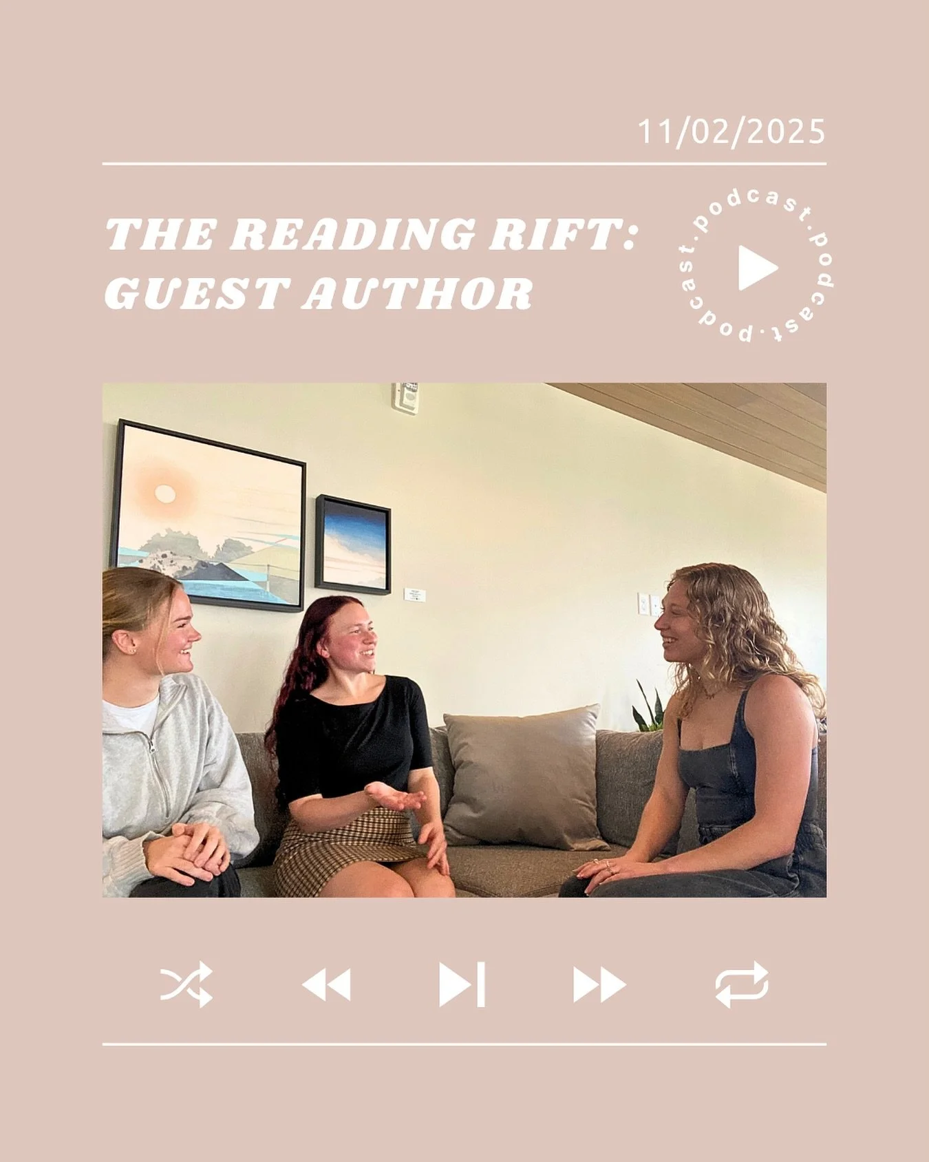 My first author interview! ✅ 
I had so much fun with @marriedtoawriter and @highmarshalstormface filming their podcast and discussing Some Call Me Eve. 
This was an absolute dream come true! Thank you so much for hosting me on The Reading Rift podc