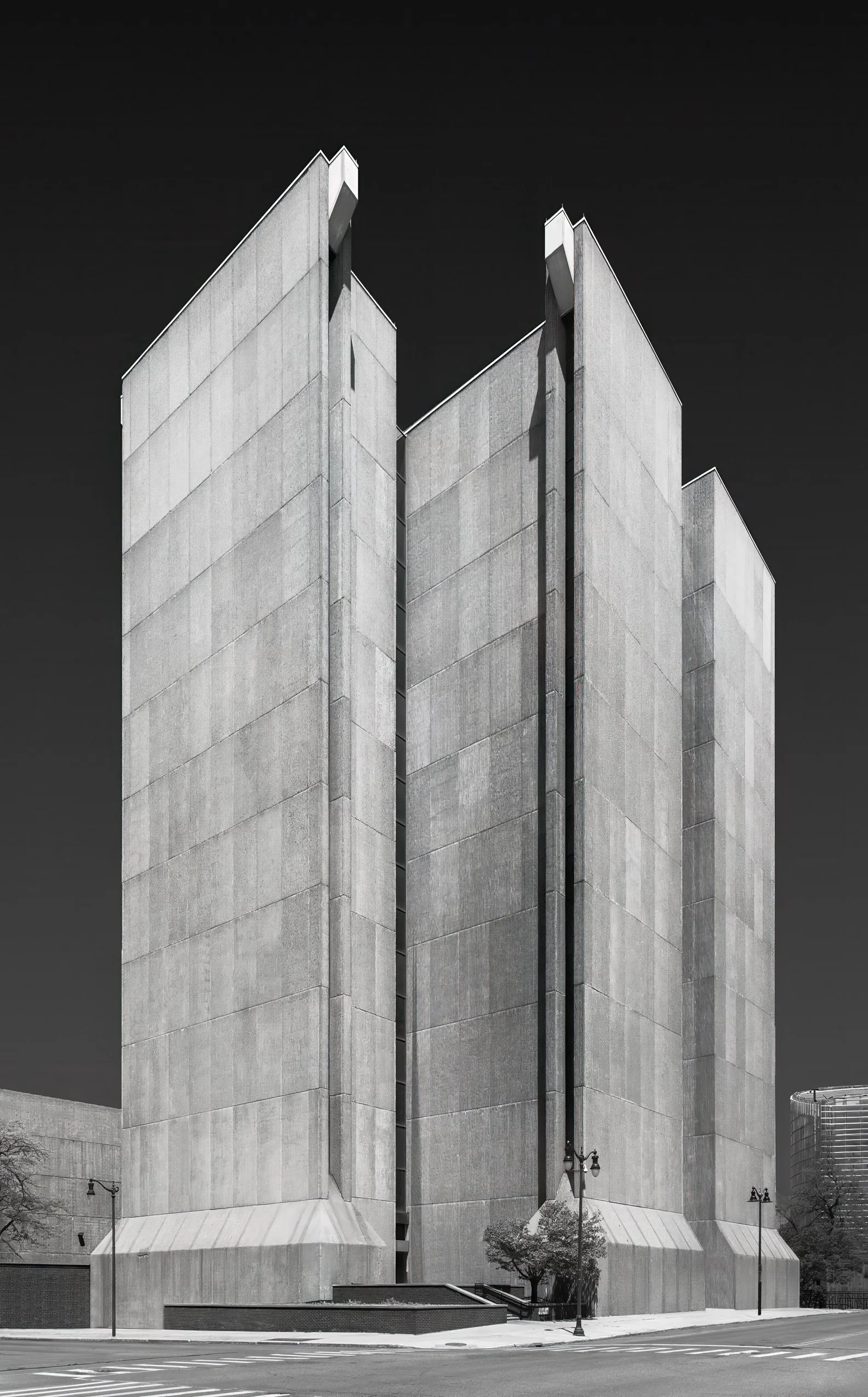 Brutalist Tower, Frank Sedita City Court, Buffalo