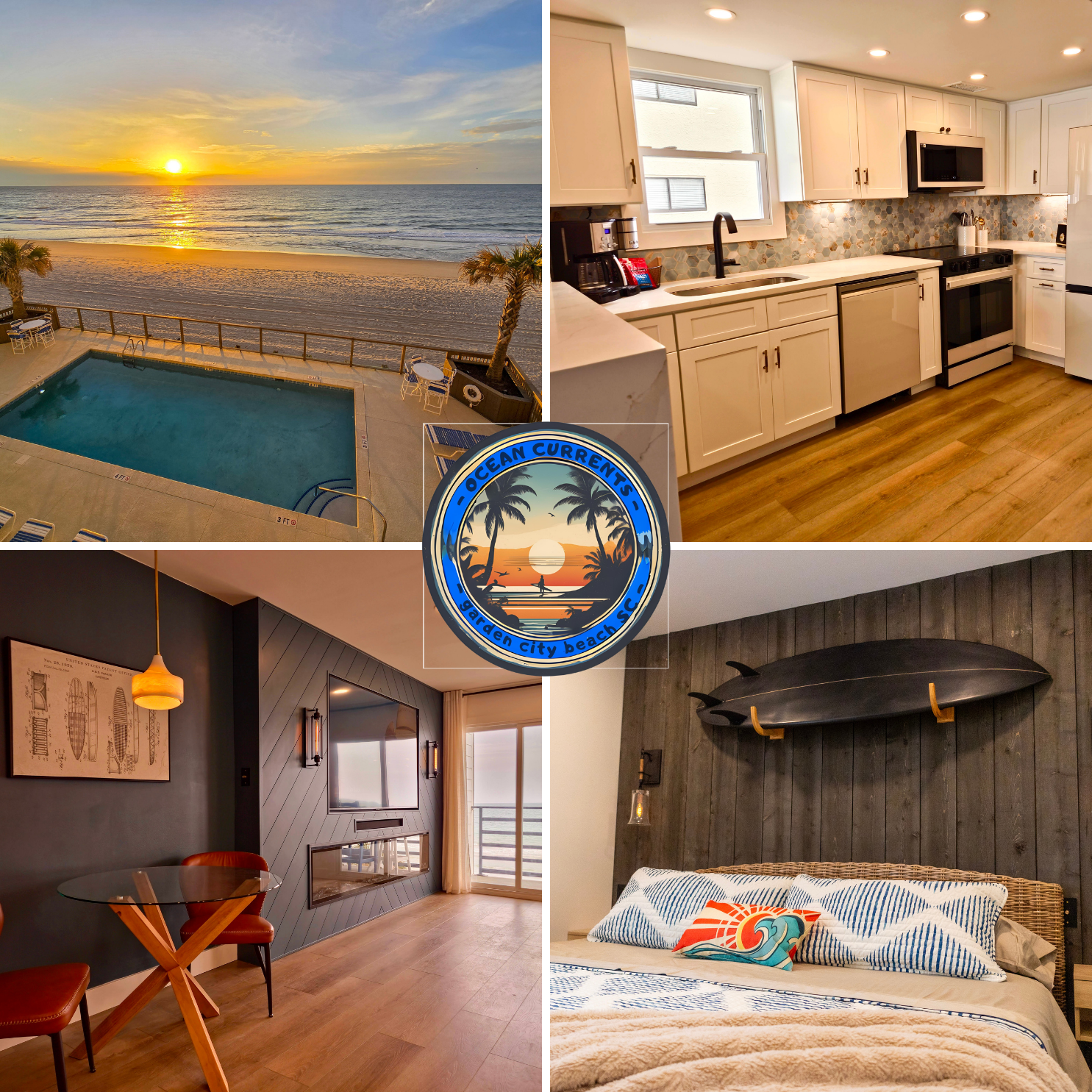 A one-bedroom oceanfront retreat with an electric fireplace and a view you'll want to wake up to. Right for a couple's getaway or a small family. Sleeps up to 4.