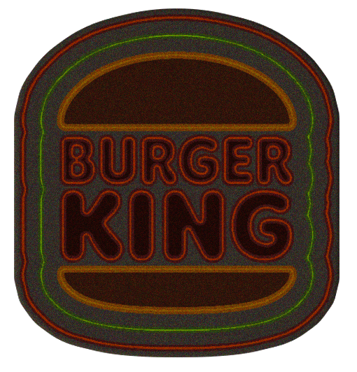 Burger King Neon Button