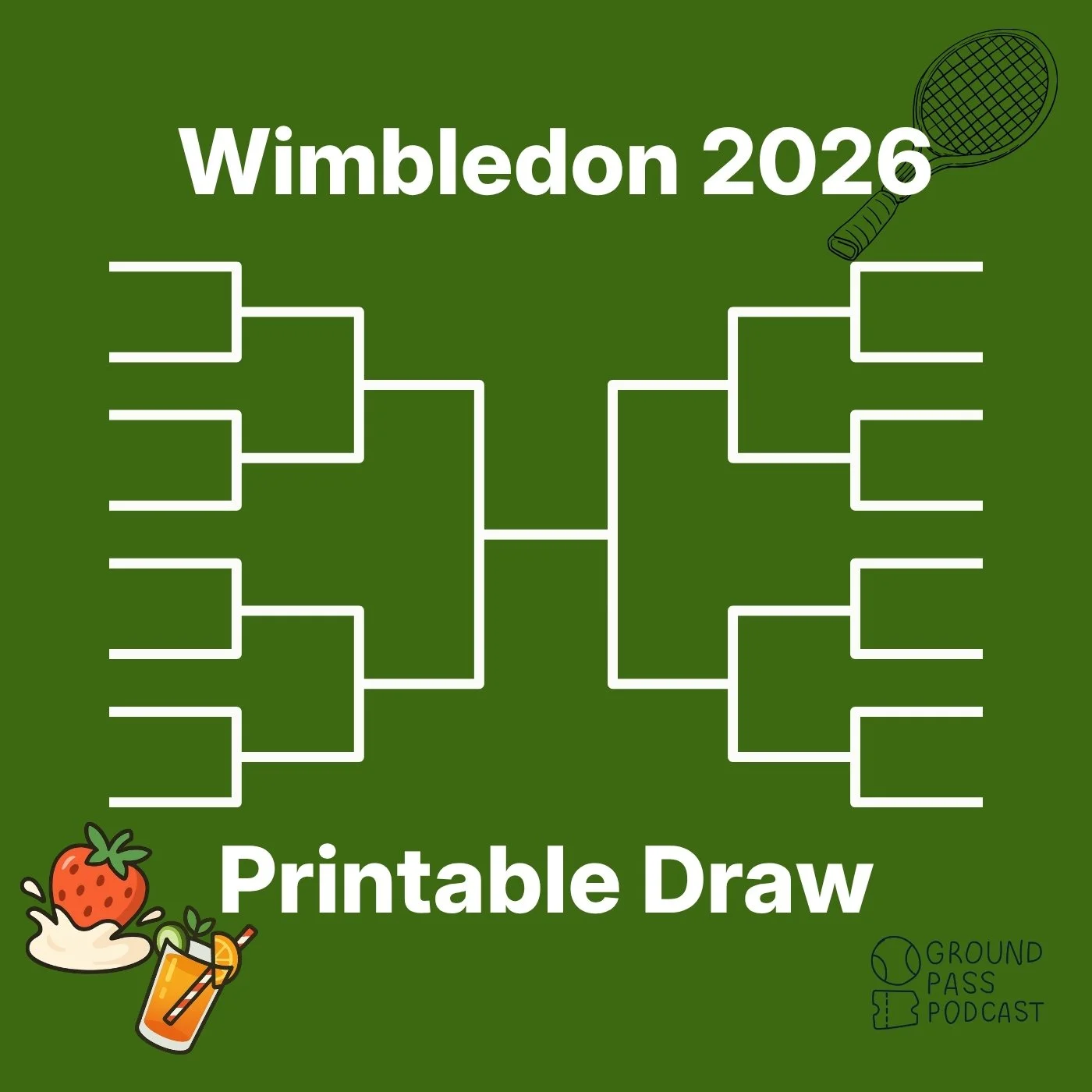 Wimbledon 2026 Printable Draw (PDF): Download the Men's and Women's Brackets