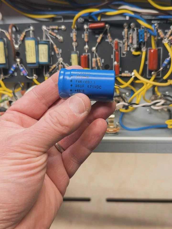 Pretty disappointing. This Fender &lsquo;64 Custom Deluxe Reverb is an expensive, hand-wired amplifier and is only 5 years old, yet the Sprague Atom filter capacitors are already failing. This amp sounded like a motorboat when fired up. Guess it&rsqu