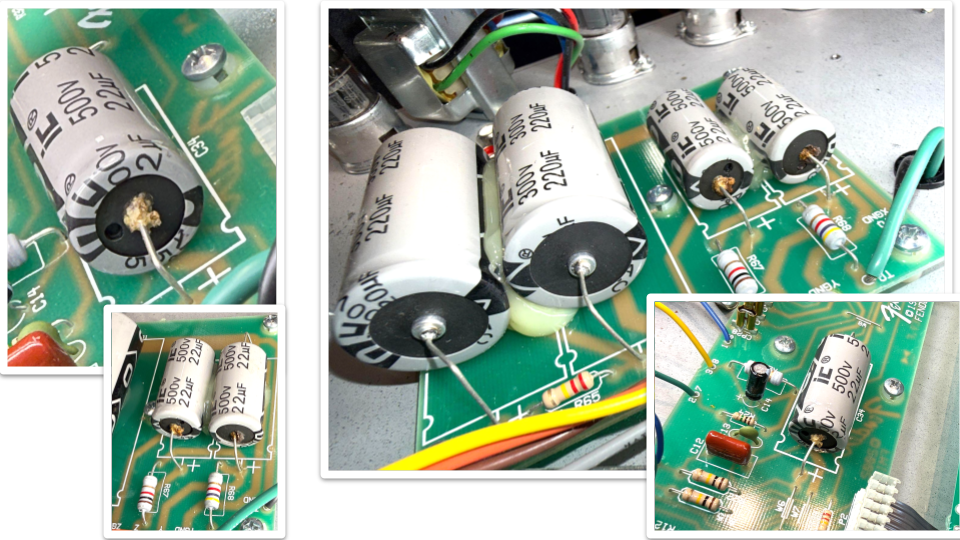 Failed Filter Capacitors Leaking Toxic Goo