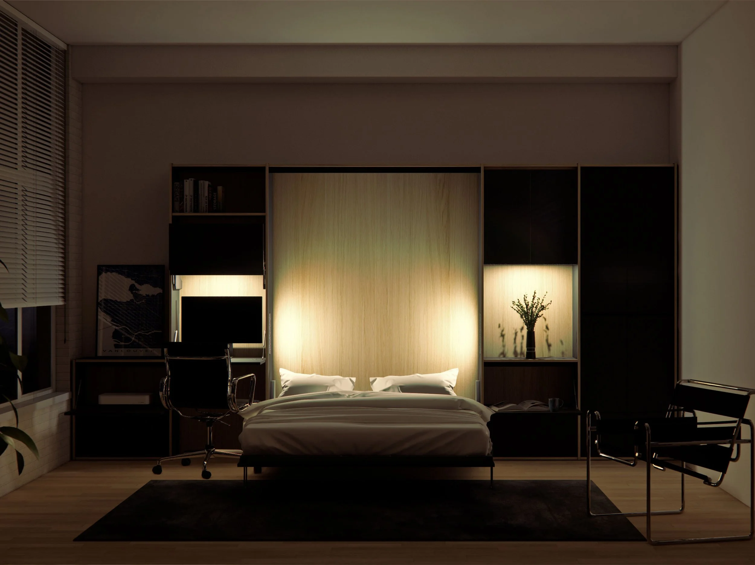 As day turns to night, add integrated lighting to add to the functional beauty of your design. Welcome to TEKKA. Your story in structure.