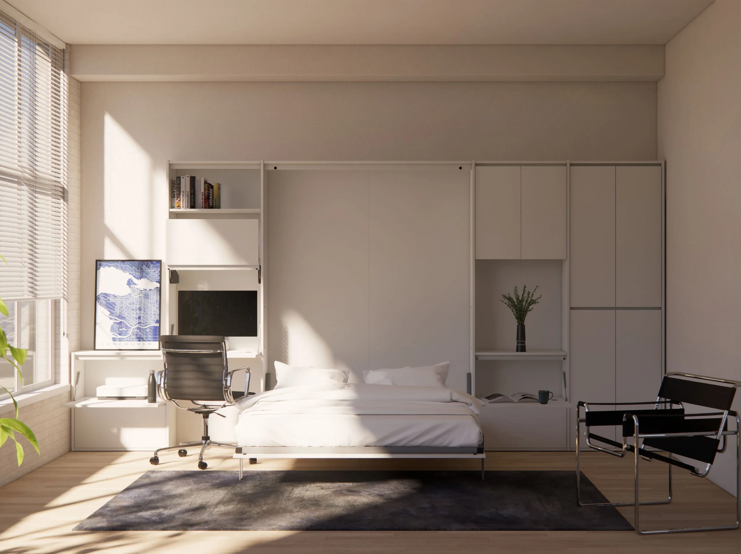 Each TEKKA unit begins as a pre-designed article, available in multiple heights.
Fine-tune it by adding or removing shelves, doors, or drawers to reflect your lifestyle.
