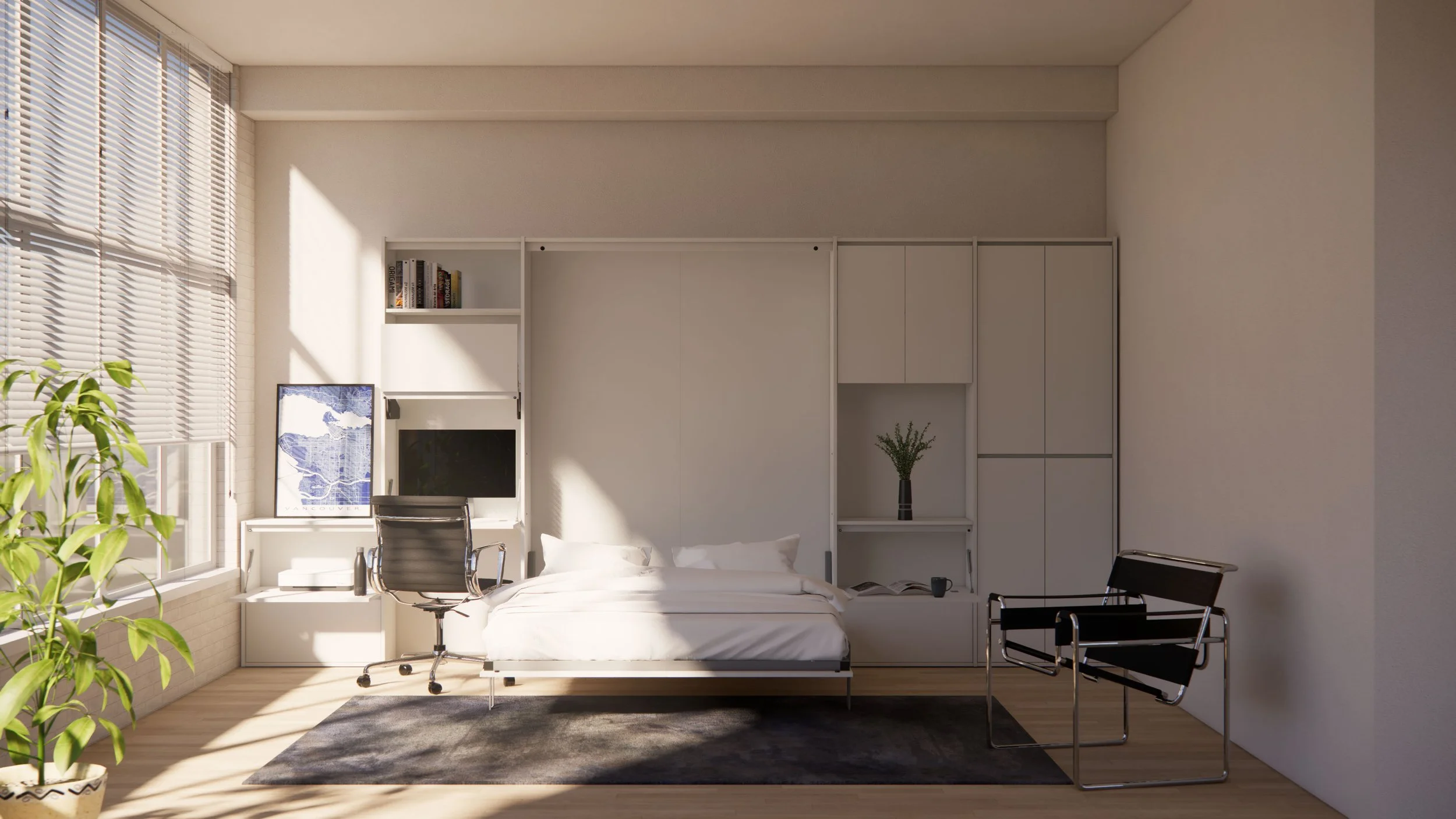 Each TEKKA unit begins as a pre-designed article, available in multiple heights.
Fine-tune it by adding or removing shelves, doors, or drawers to reflect your lifestyle.