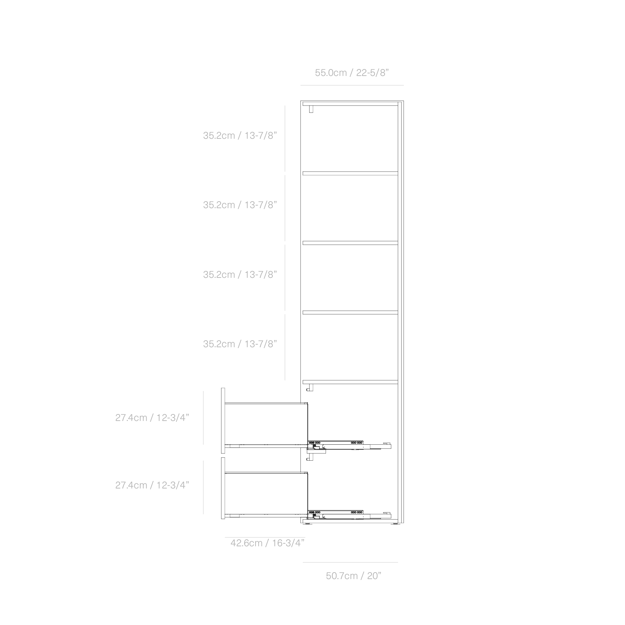 A drum circle diagram with measurements in centimeters and inches, showing arrangement and spacing of drums and percussion instruments.