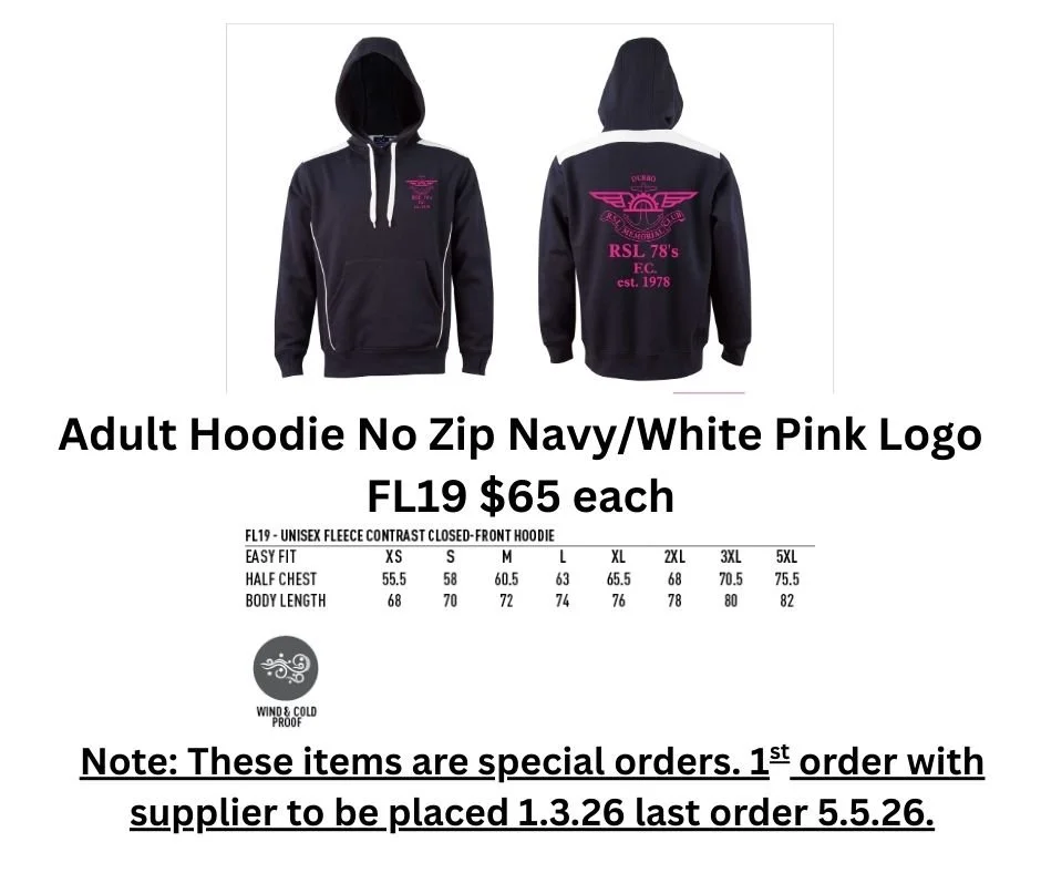 Adult - Hoodie (Navy with Pink Logo)