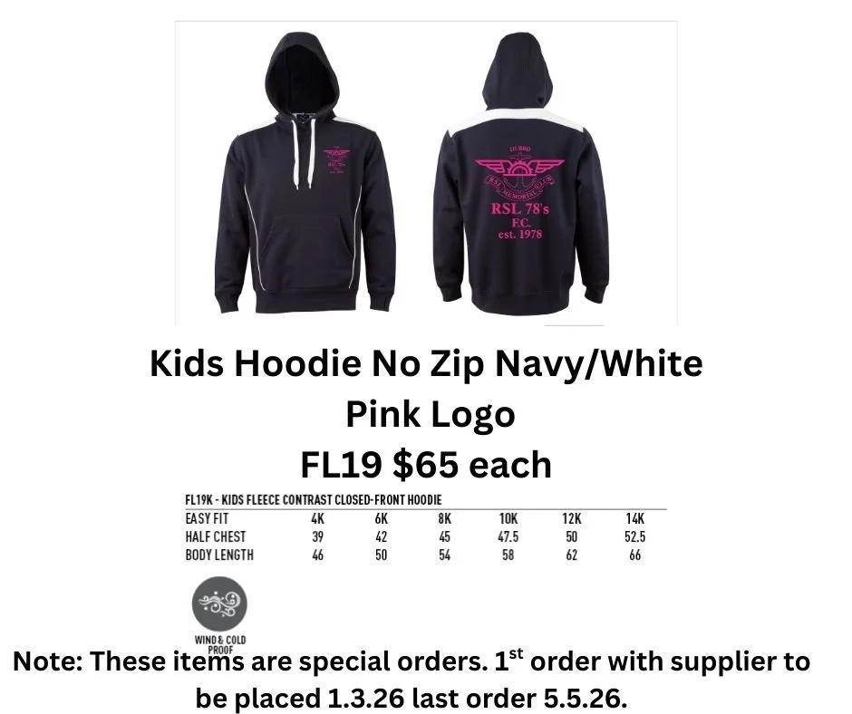 Kids - Hoodie (Navy with Pink Logo)