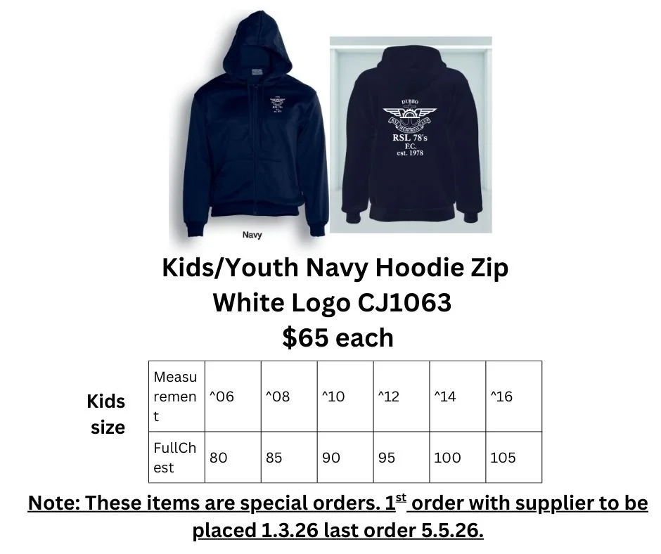 Kids/Youth - Hoodie (Navy with White Logo)