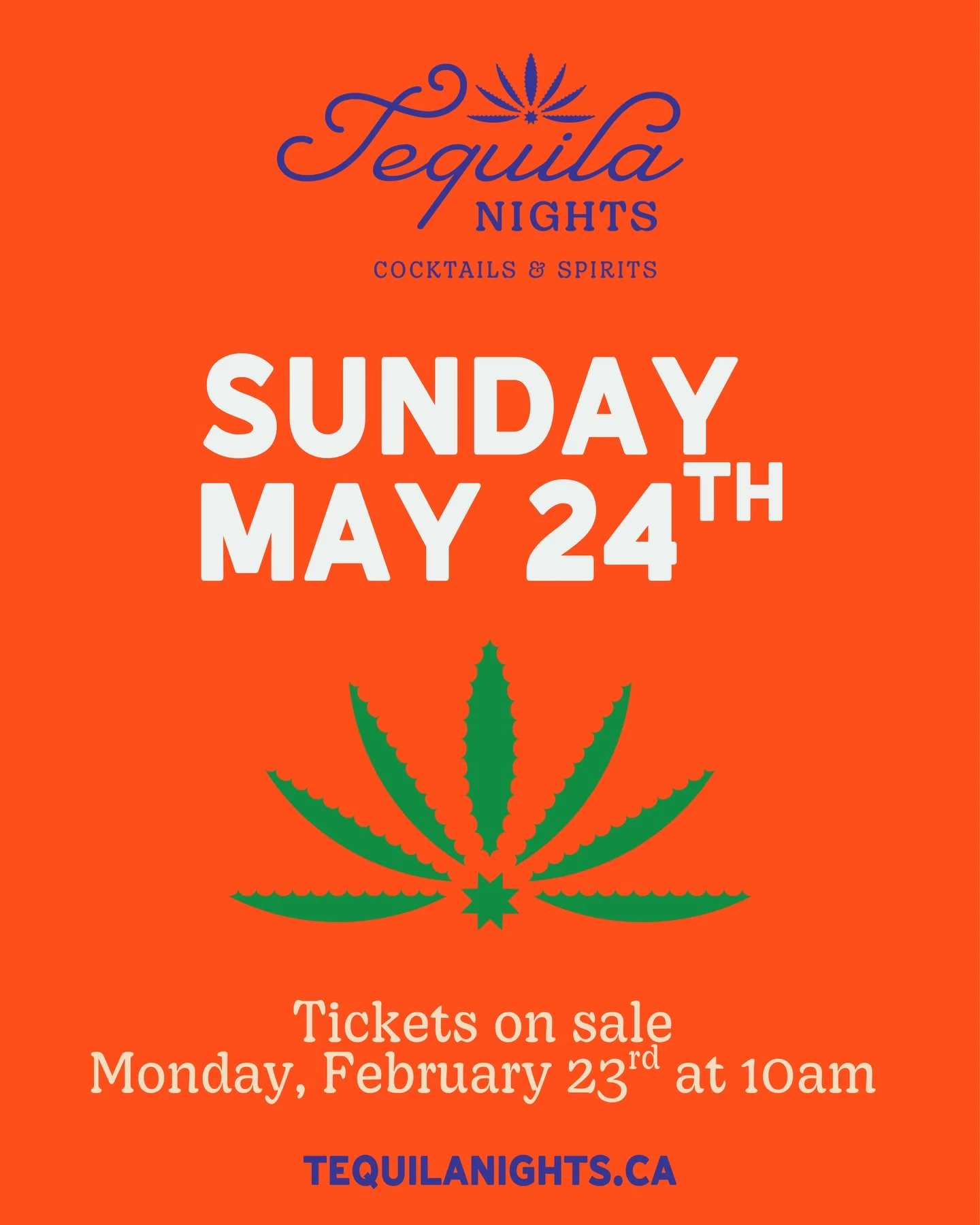 🌵 SUNDAY, MAY 24TH 🌵

Join us for the first annual Tequila Nights Cocktails &amp; Spirits Event.

An immersive celebration of Tequila, Mezcal &amp; Premium Spirits, hosted in The Main Foyer at The Save-On-Foods Memorial Centre.

✨ Afternoon Session