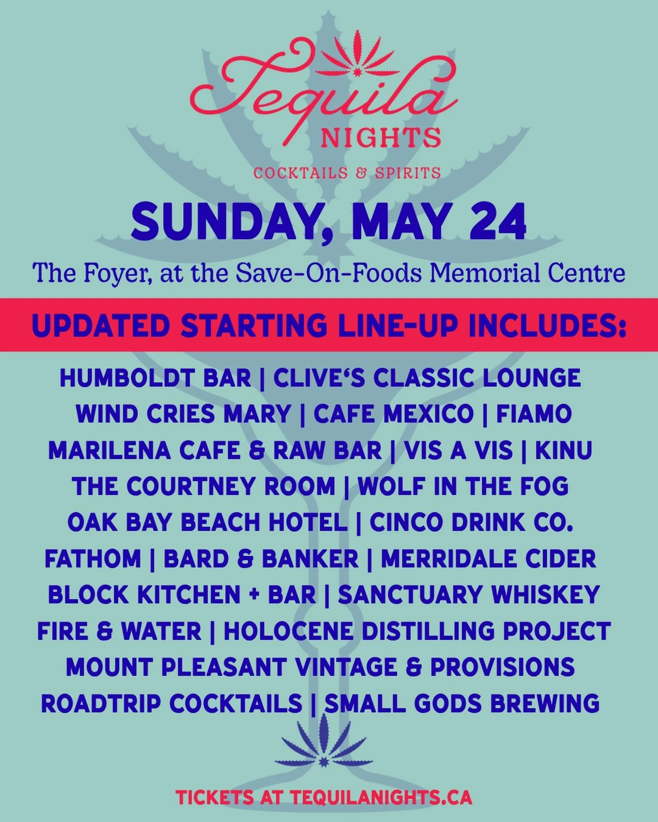The Tequila Nights lineup just got even better 🌵✨

Expect bold agave pours, creative cocktails, and some of the city&rsquo;s best behind the bar.

If you&rsquo;ve been thinking about going&hellip; this is your sign.

Tickets + lineup &rarr; tequilan