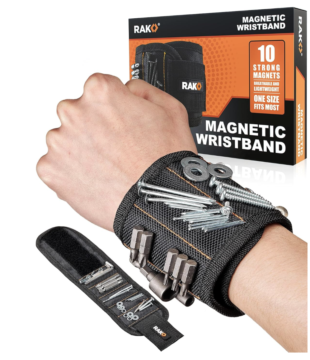 Magnetic Wristband for Holding Screws