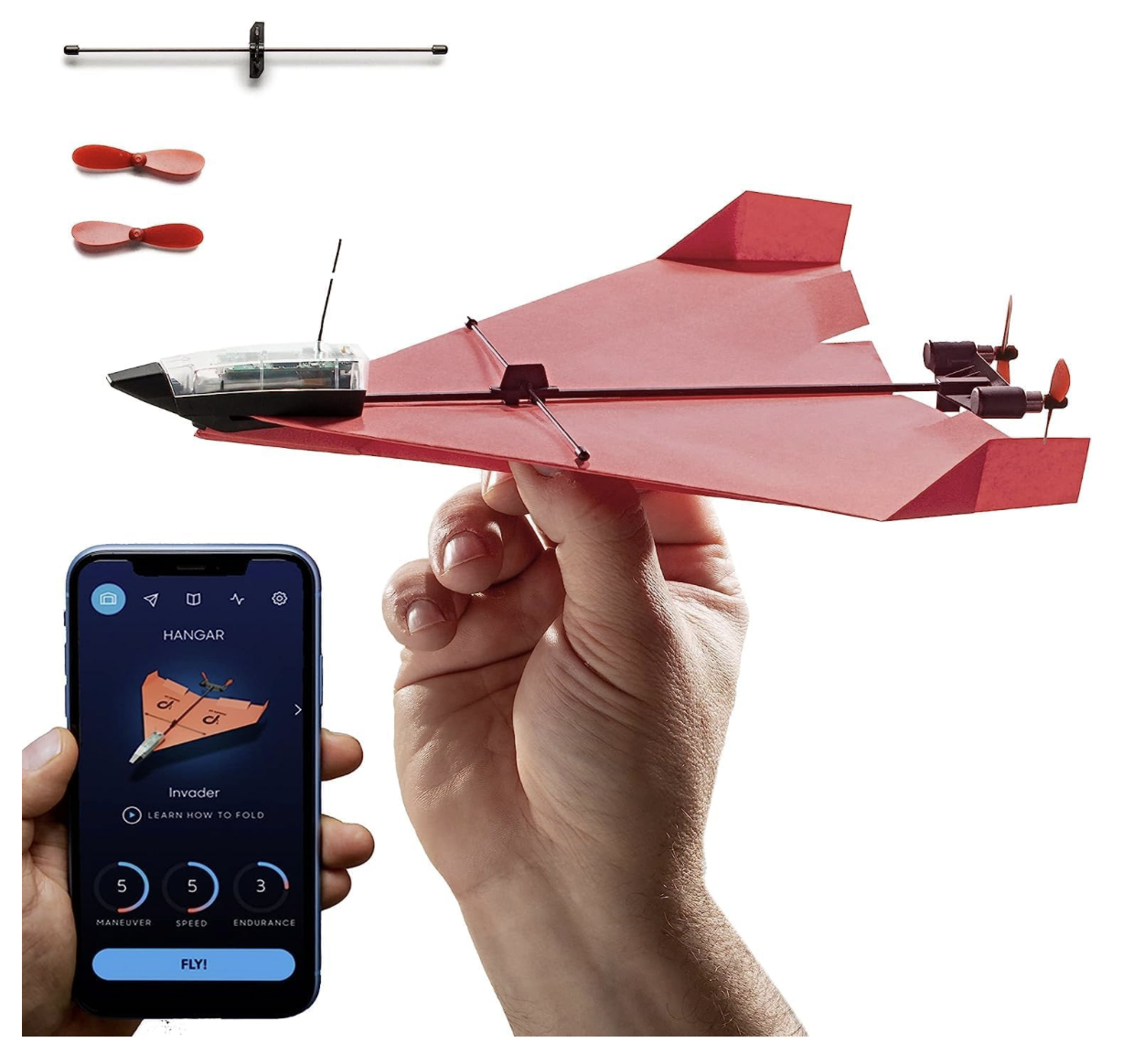 Smartphone-Controlled Paper Airplane Kit