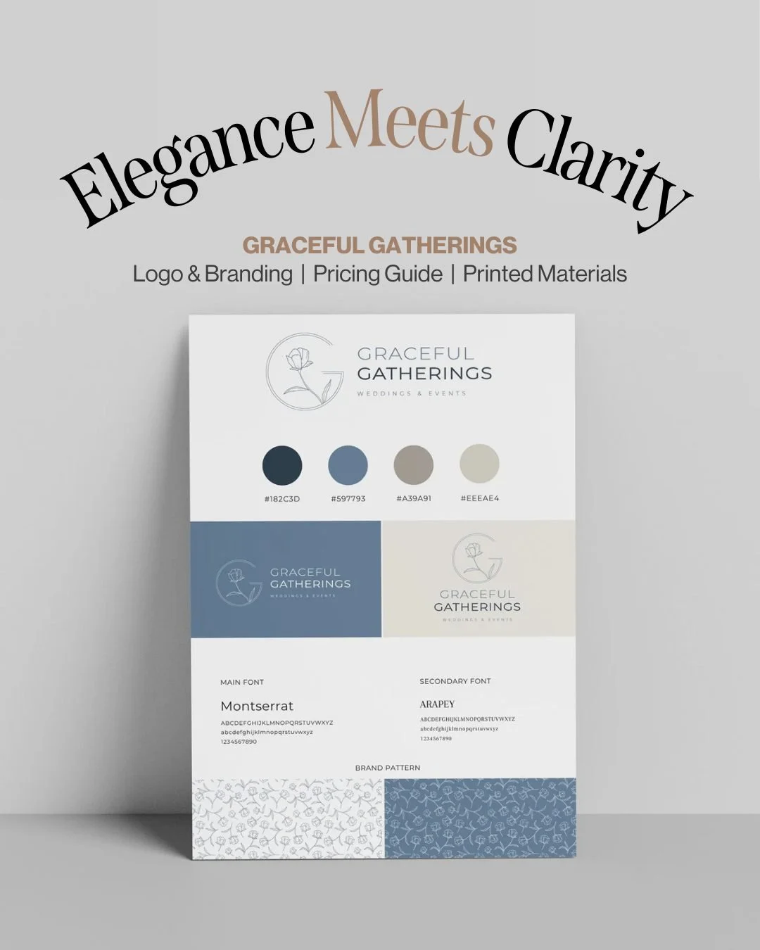 How do you express expertise and elegance in one look?

For @gracefulgatheringslv, we set out to design a brand that felt personal for the owner as well as appealing to her target audience. The gentle blue color palette reflected her favorite hues an