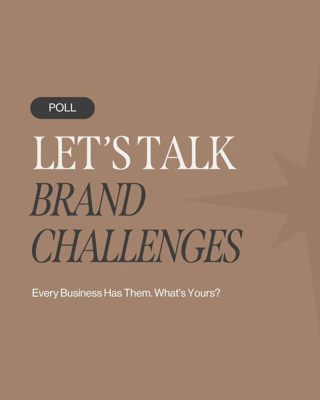 As a business owner myself, I know it can be tough to juggle everything. I'm always curious to know what challenges others are facing.

Which of these feels like your biggest branding hurdle right now?

A. Keeping my visuals consistent.

B. Creating 