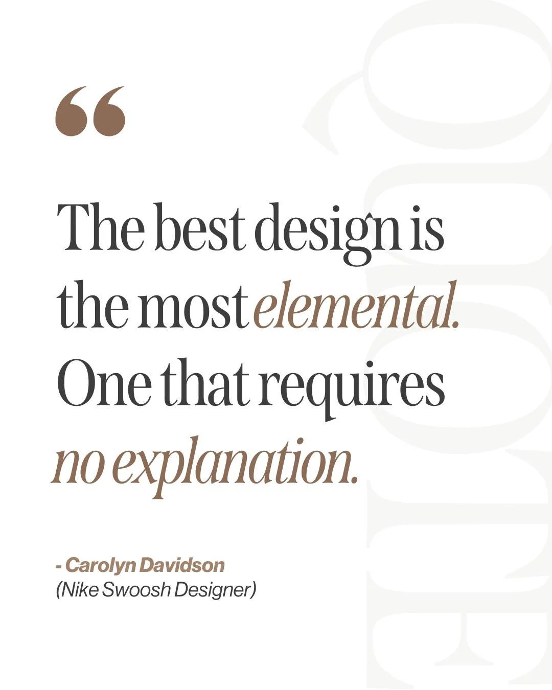 The goal isn't just to make things look good, it's to make them undeniable.

When I refine a brand down to its true essence, the design doesn't just look simple, it feels elemental. That quiet sense of rightness is where real sophistication and lasti