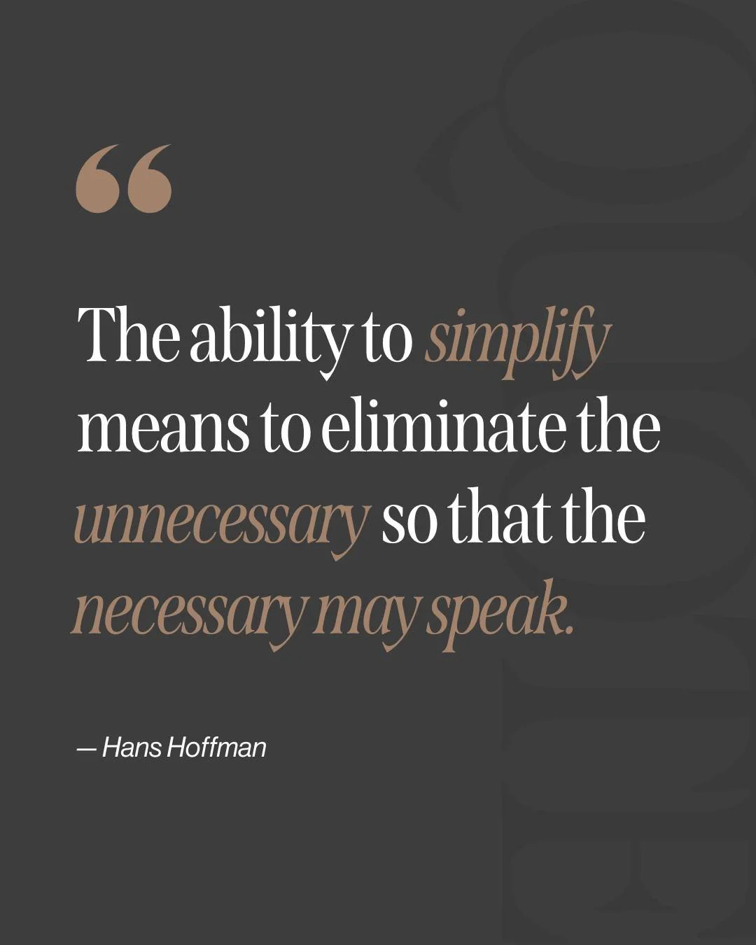 It is easy to add more noise, more colors, and more features.

It is much harder to strip away the excess until only the essential remains. My design philosophy centers on removing the clutter so your core message is the only thing your client sees. 