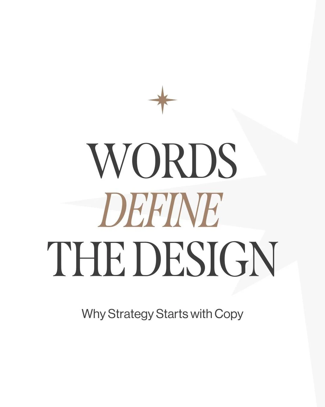 Copy shapes the direction of your entire brand.

In my process, messaging is clarified before visual design begins. Headlines, positioning statements, and service descriptions determine layout and hierarchy. When the language is precise, the design b