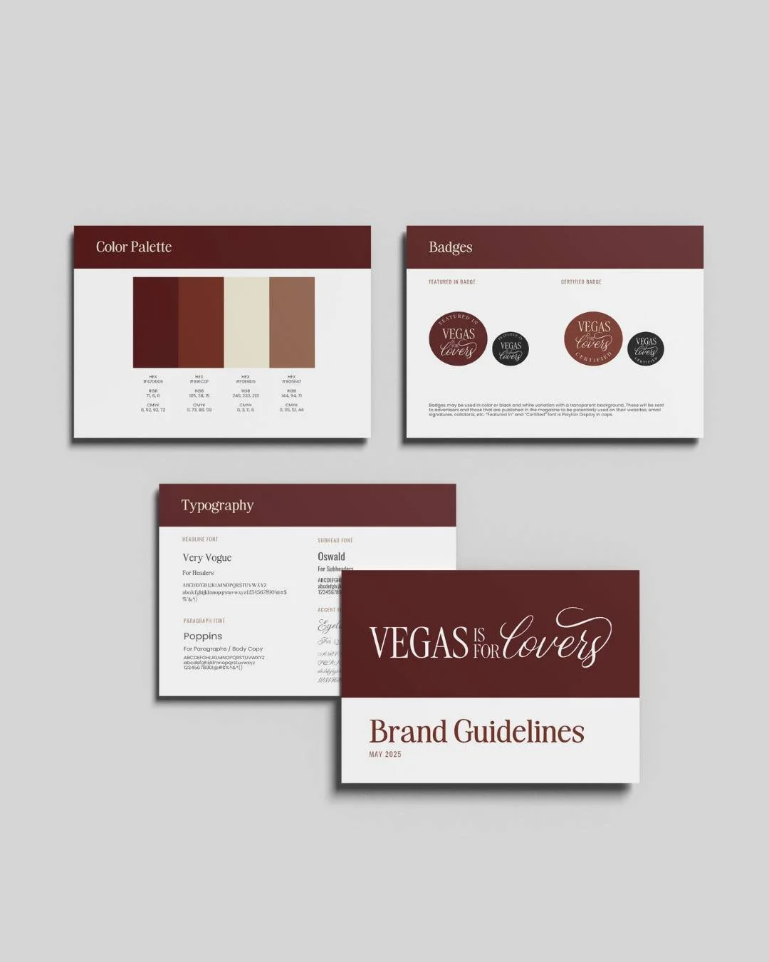 Seeing a new publication launch is always a proud milestone.

For the recently launched @vegasisforlovers magazine, I created the logo and full brand identity to ensure it felt distinct from the very first impression. 

#brandguidelines #visualidenti