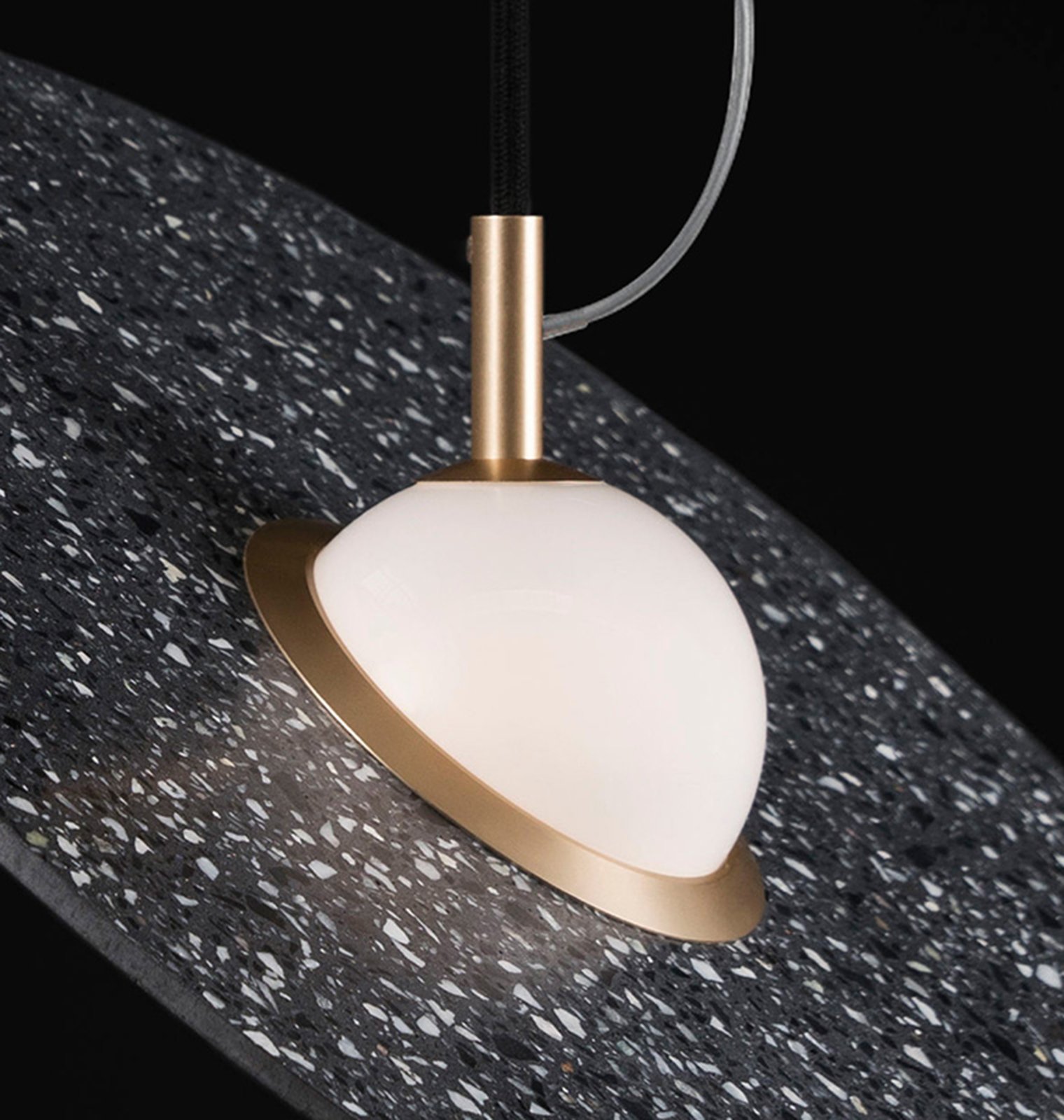 Planet Pendant Black Close Up