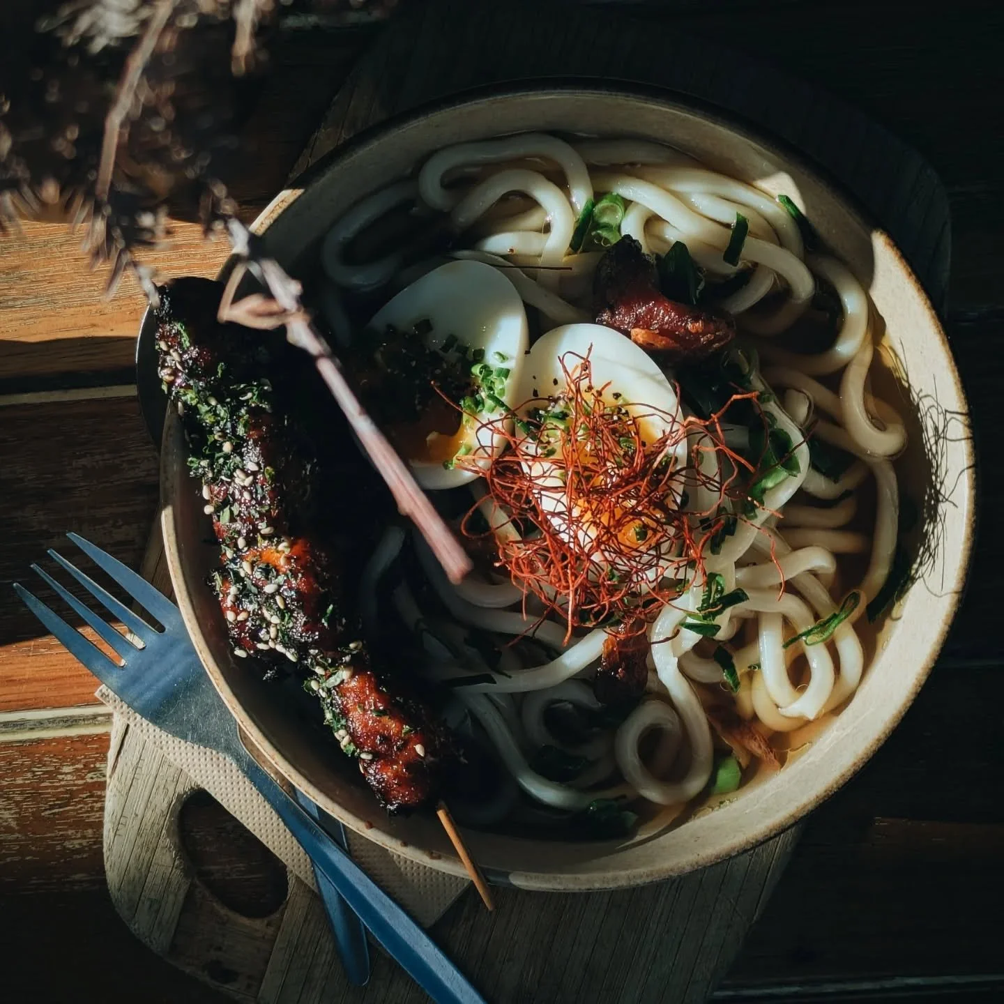 Warm up your winter morning!

Grilled pork udon noodle soup

Dashi broth, udon noodle, pork skewer, soft boiled egg and crunchy garlic oil. 

#hobartgoodfood
#hobartbrunch #hobartcafe
#BatteryPointVibes
#batterypoint #specialtycoffee 
#soupseason