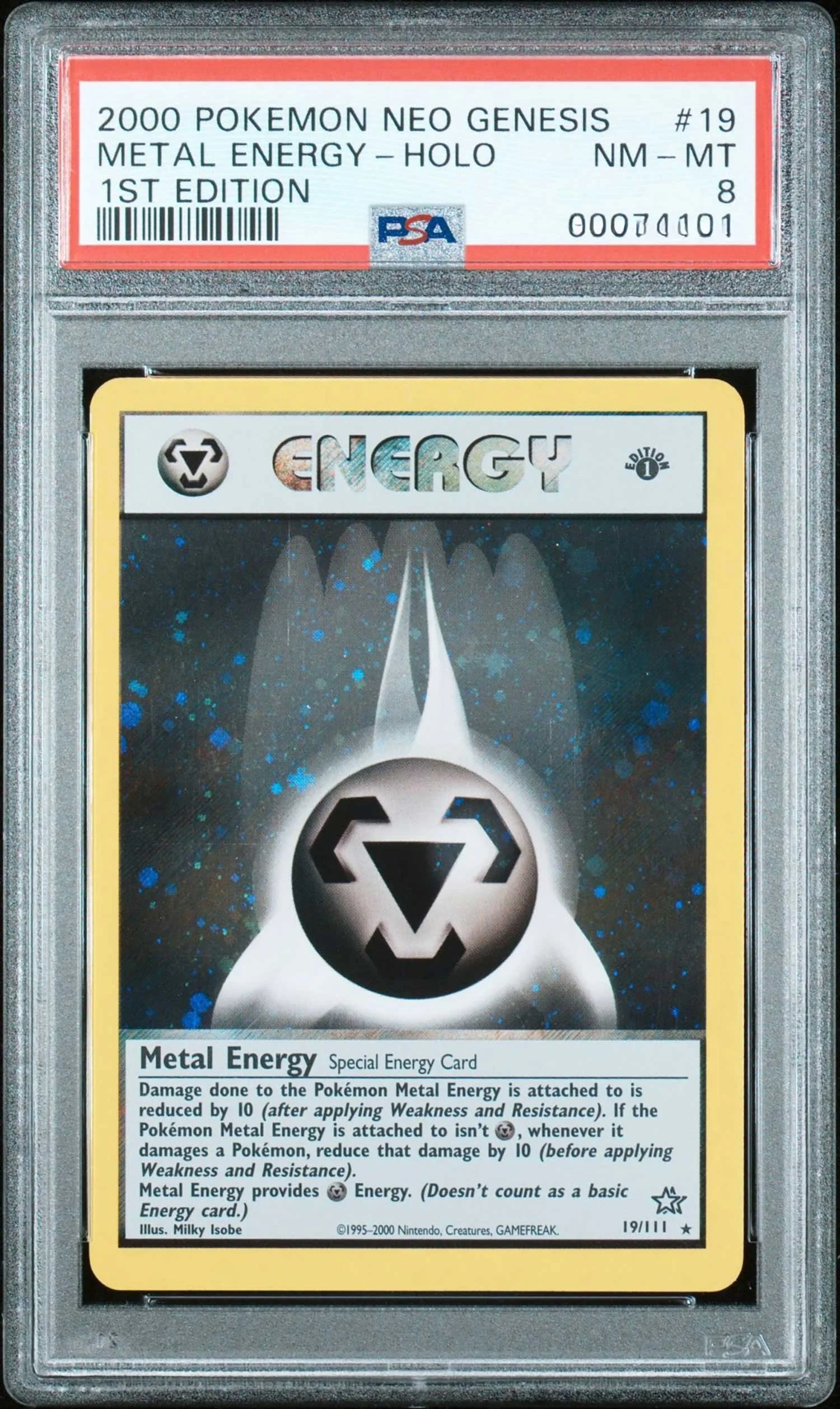 2000 Pokemon Neo Genesis 1st Edition Metal Energy-Holo 19/111