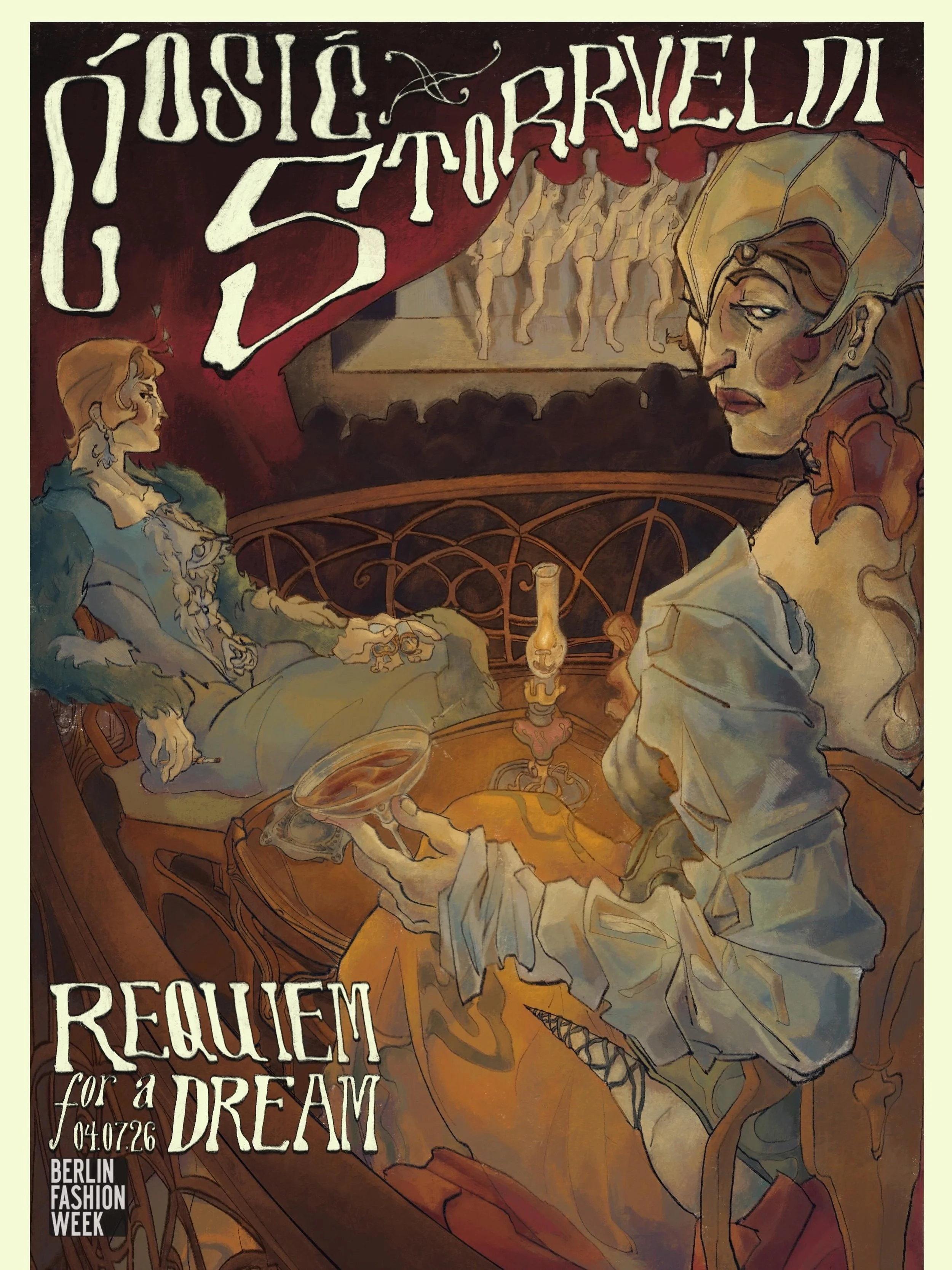 The official poster for @cosic.fashion x @storrveldi x @berlinfashionwe is here 

On July 4th 2026 and 18:30 join us for a night to remember. 

&ldquo;requiem for a dream&rdquo; is it realistic, yet beautiful, theatrical fashion performance, where th