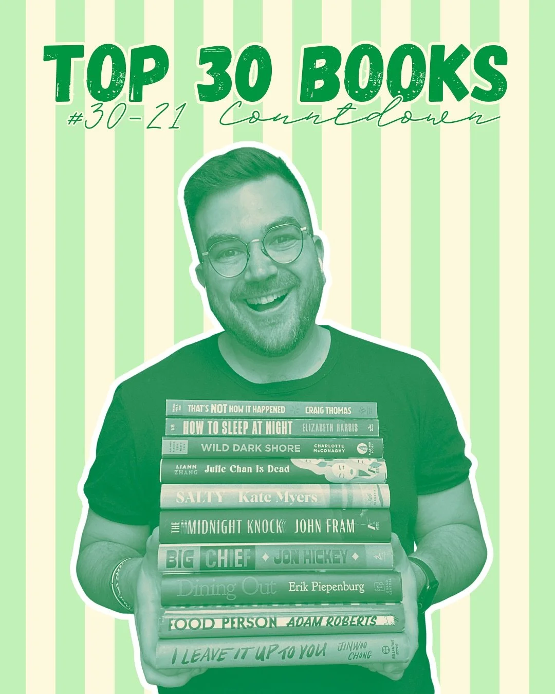 TOP BOOKS OF THE YEAR #30-21 🍾📚

Here we go! My top 30 countdown kicks off right now with the first ten books! As you&rsquo;ll see there&rsquo;s such an array of genres in here, and I love how this matches my varied tastes. This collection includes