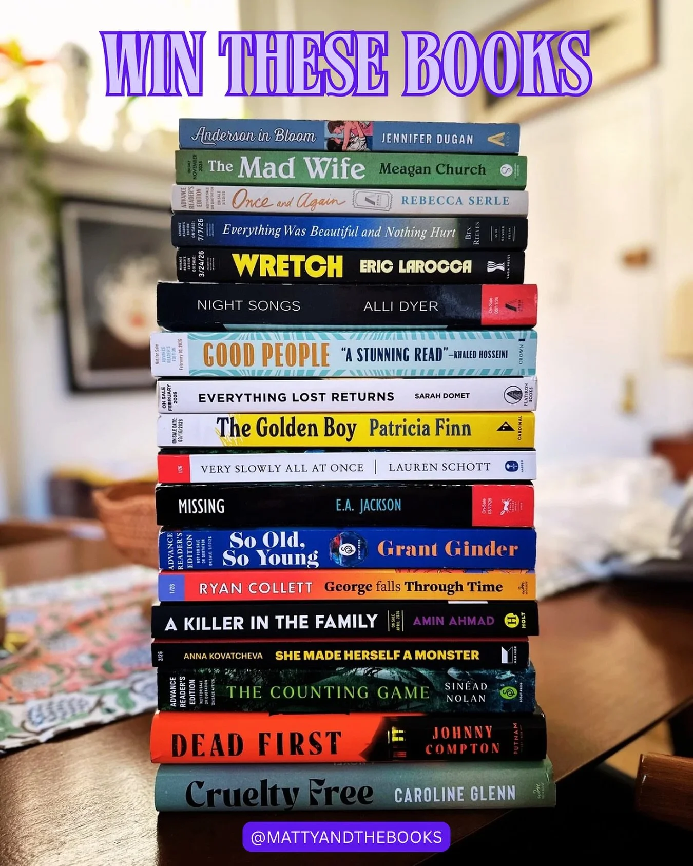 BUILD YOUR 2026 TBR WITH THIS MASSIVE GIVEAWAY! 

It&rsquo;s reading season, and I&rsquo;ve been absolutely spoiled with 2026 titles I&rsquo;ve read and loved, as well as duplicates! I&rsquo;m staring down a room with too many books and my loss is yo