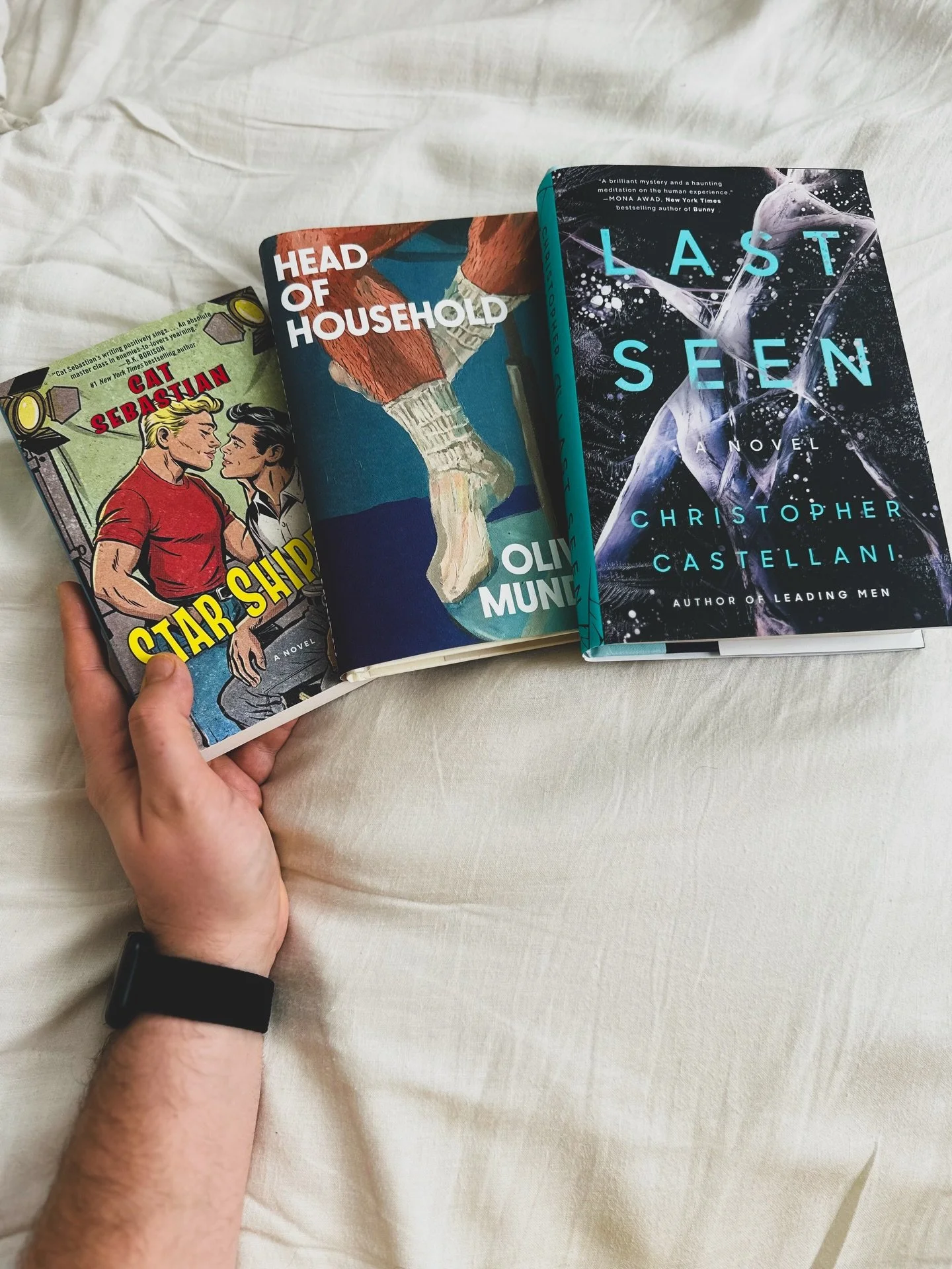 Snowstorm bookhaul so I&rsquo;ll have something to read after I: 

- work 
- write 
- workout 
- apologize to all the other books I own 
- complain about the snowstorm 
- work 
- second apologize