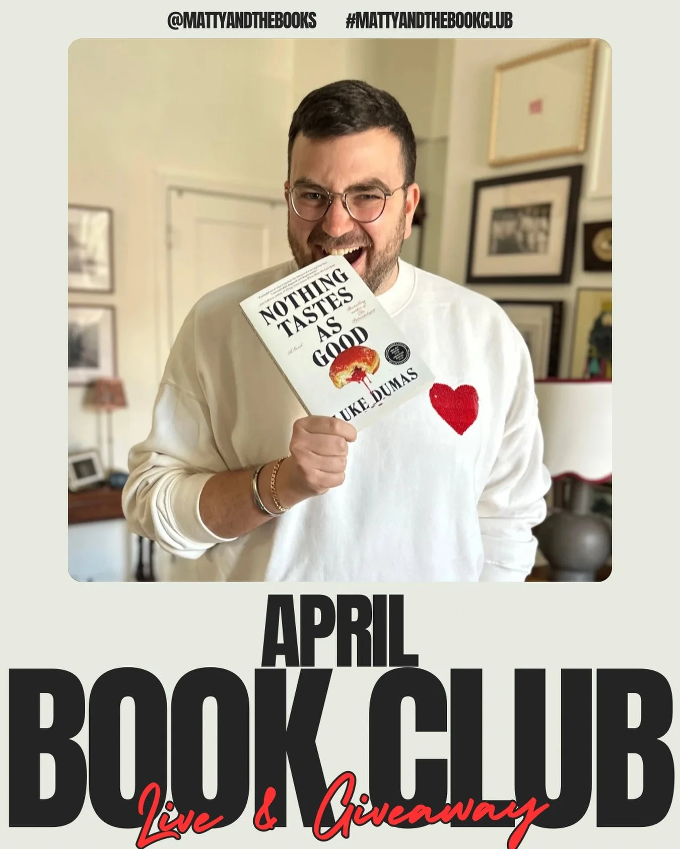 My APRIL BOOK CLUB pick (and giveaway!) is a deliciously dark look at diet culture as told through a gruesome morality tale... 

They say the best horror novels use an unfathomable monster to shine a light on an everyday social issue, and Luke Dumas,