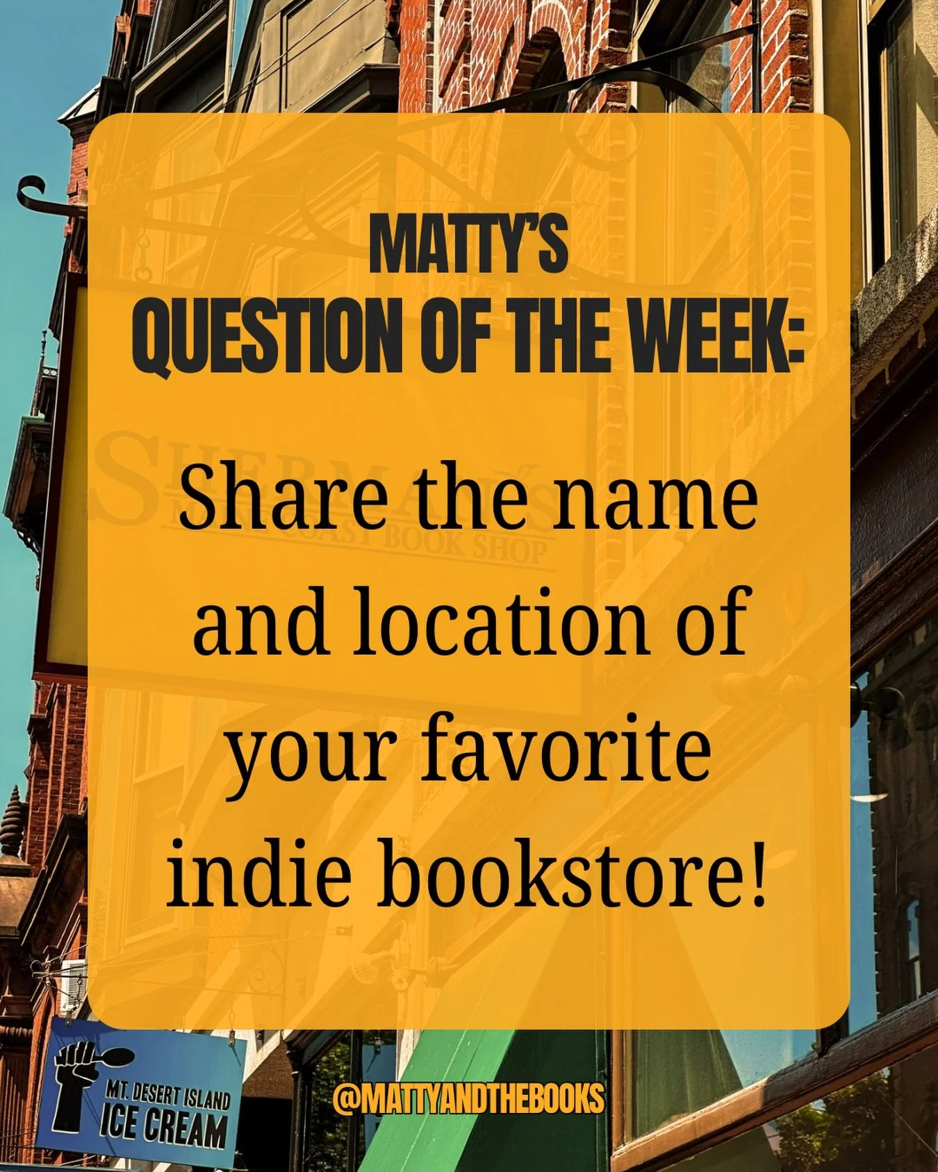 To keep the Indie Bookstore Day celebrations going, drop the name, handle, address, whatever of your favorite place to buy books. &hearts;️💙💜💗🖤💛💚