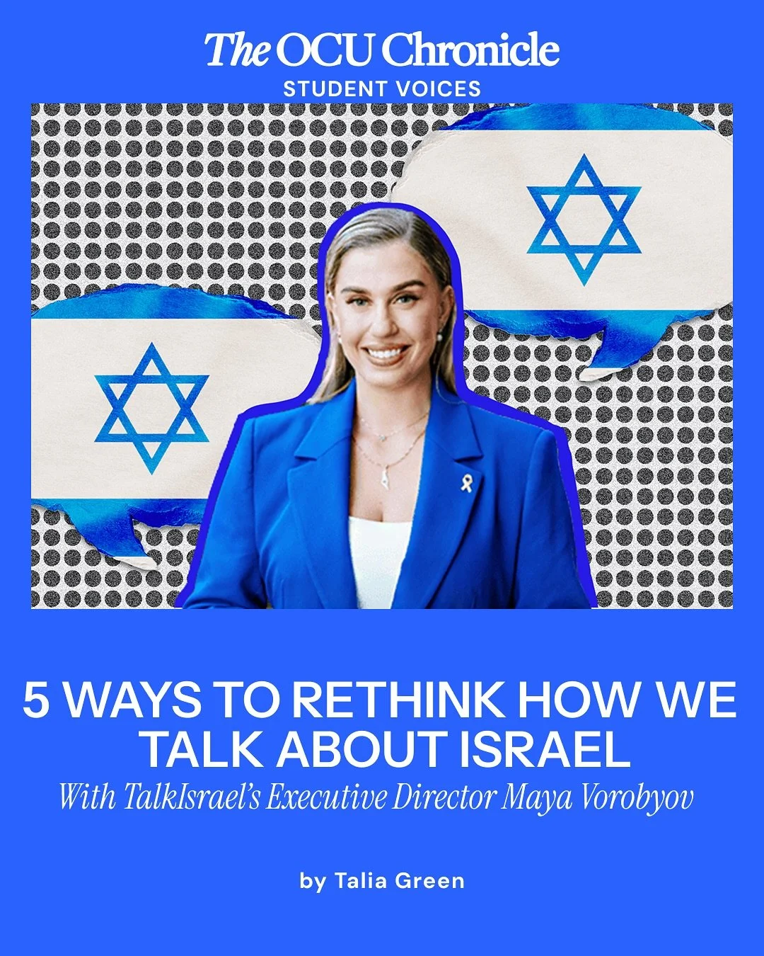 5 things everyone should know when talking about Israel! @taliaa.green interviewed @talkisraelcreators executive, @mayavoro and passed along tips that we should all consider in conversations about Israel. Let’s support one another in creating c