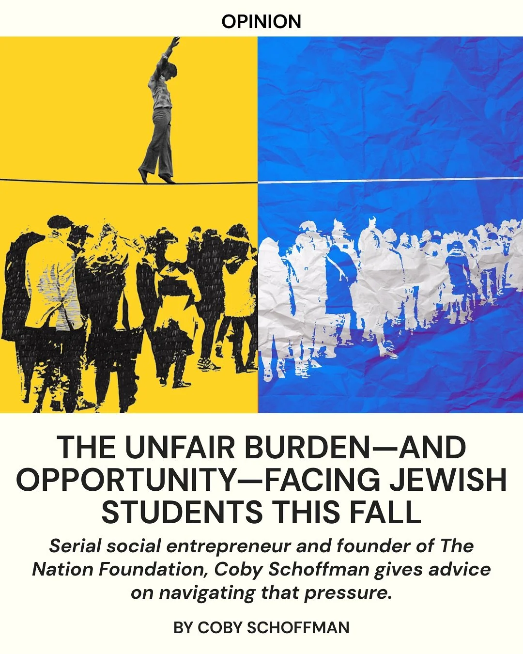 @cschoffman shares three important reminders for Jewish college students working to build truth and community on campus. At the heart of it all: remain empathetic, and stay grounded in your values. 
#jewishlife #ourcampusunited #theocuchronicle #bac