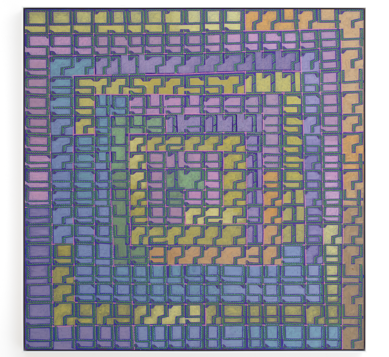 Xylor Jane, Replay, 2023. Oil, ink, and graphite on panel, 33 x 33 in. (83.82 x 83.2 cm). Courtesy of the artist and CANADA, New York. Photo: Joe DeNardo.