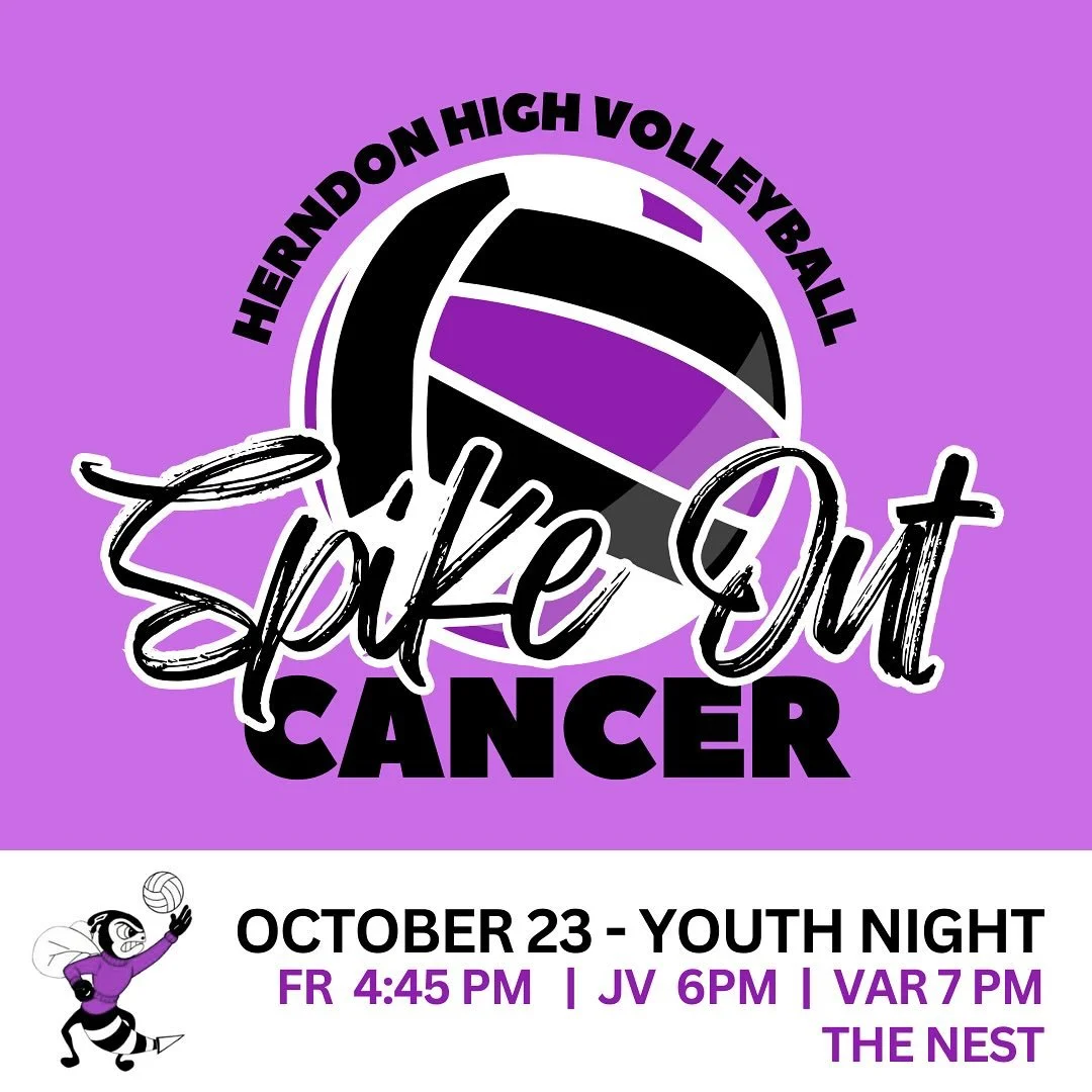 Congrats to all of our @herndonvolleyball seniors during #SeniorNight last night at the #HornetsNest! However, their work and the work of all of our girls volleyball teams is not done! They are set and primed for #SpikeOutCancer2025🏐 10/23 starting 